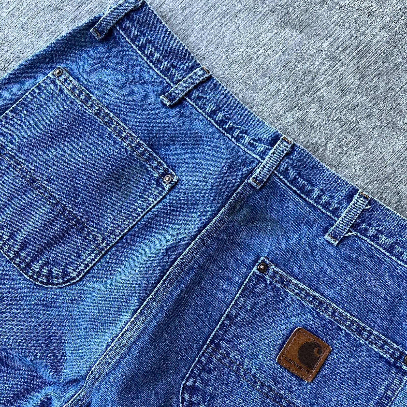 Carhartt × Vintage Carhartt denim blue jeans double knee work carpenter pants Size US 36 / EU 52 - 5 Thumbnail