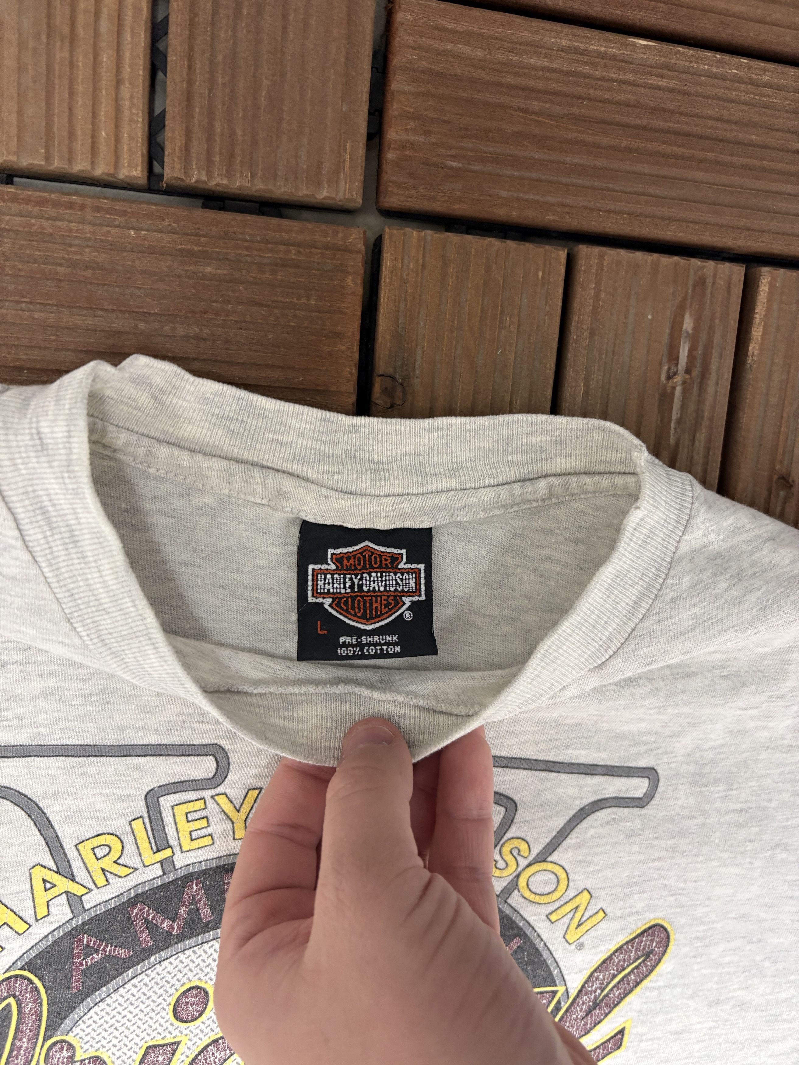 Vintage Harley Davidson Syracuse, NY Vintage Grey T-Shirt Tee Size US L / EU 52-54 / 3 - 5 Thumbnail
