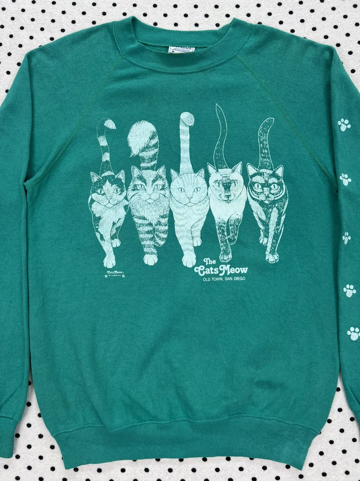 Hanes Vintage Hanes The Cats Meow Front & Back Print Sweatshirt Size US XS / EU 42 / 0 - 3 Thumbnail