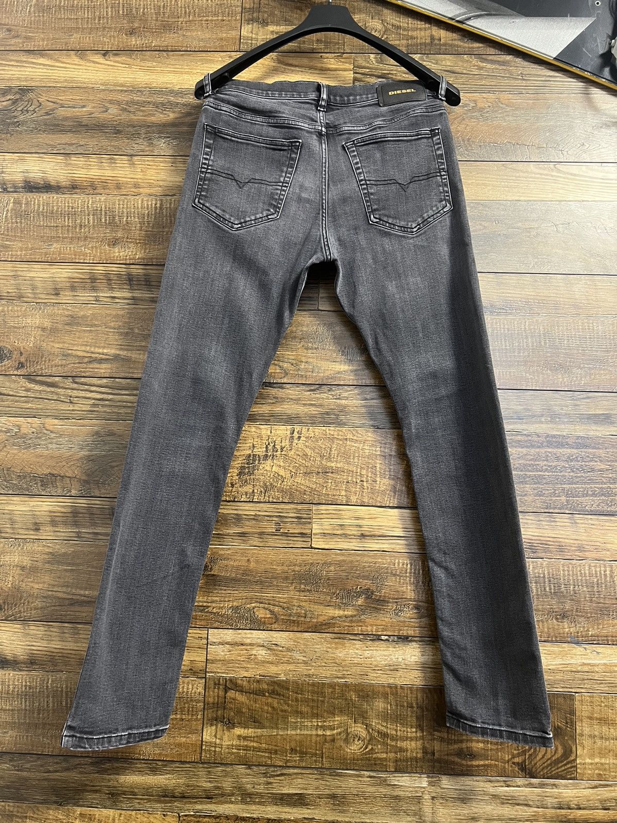 DIESEL Diesel D-Luster Grey Denim Jeans Slim Fit Stretch
