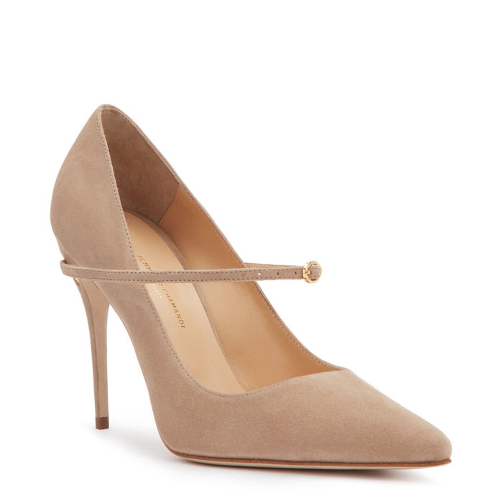 Other Jennifer Chamandi Lorenzo 105 mm Sand Suede Pumps sz. 39 eu Size US 9 / IT 39 - 2 Thumbnail