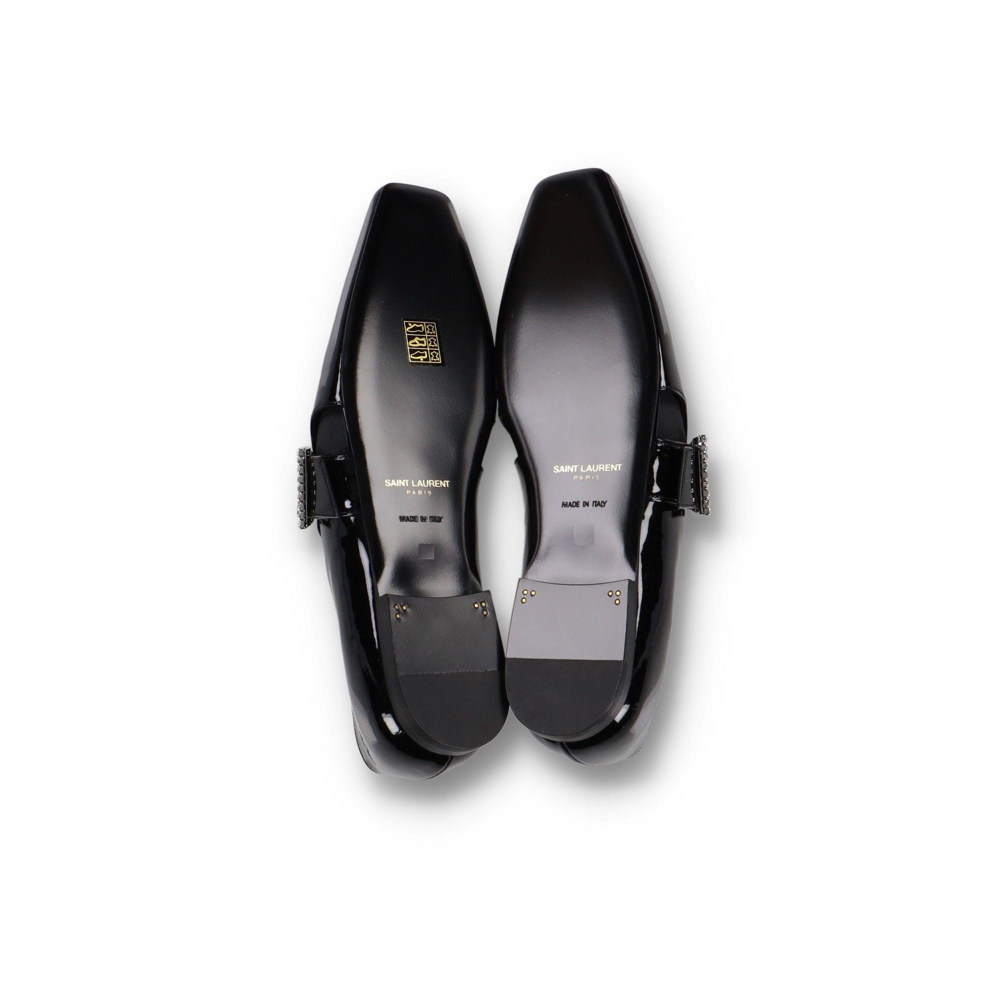 Saint Laurent Paris Black Tristan Patent Leather Slipper Loafers Size US 7 / EU 40 - 6 Thumbnail