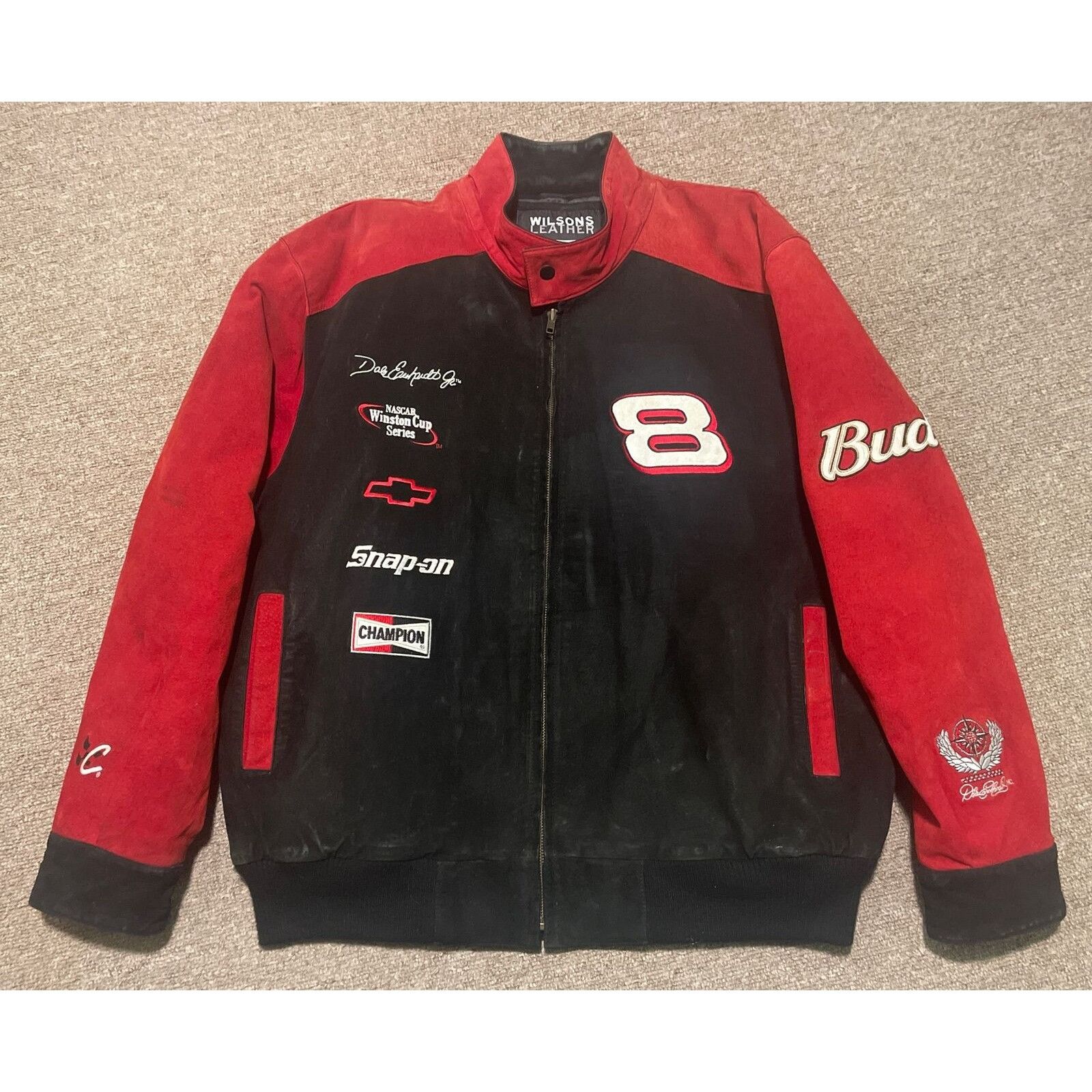 Wilsons Leather Vintage 90s Large Wilson Leather Chase NASCAR Dale Earnhardt Size US L / EU 52-54 / 3 - 1 Thumbnail