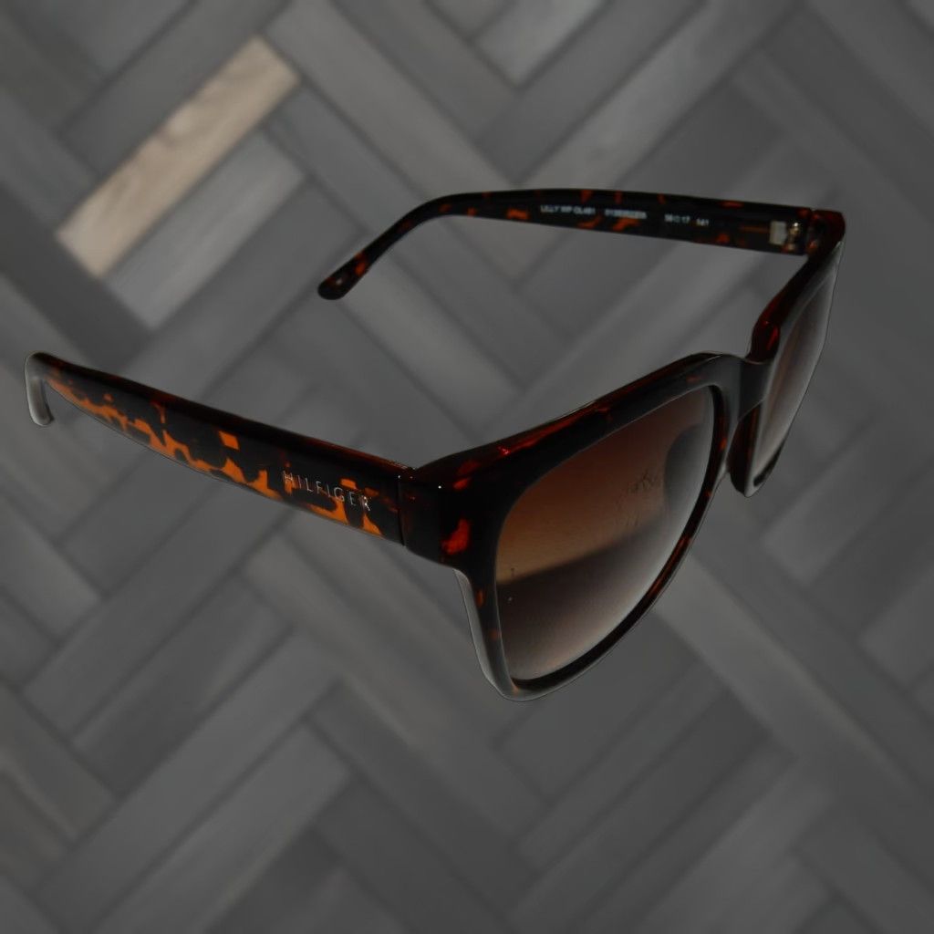 Tommy Hilfiger VINTAGE Tommy Hilfiger Sunglasses Women 56mm Brown Scratch-Resistant Clear Vision Size ONE SIZE - 1 Thumbnail