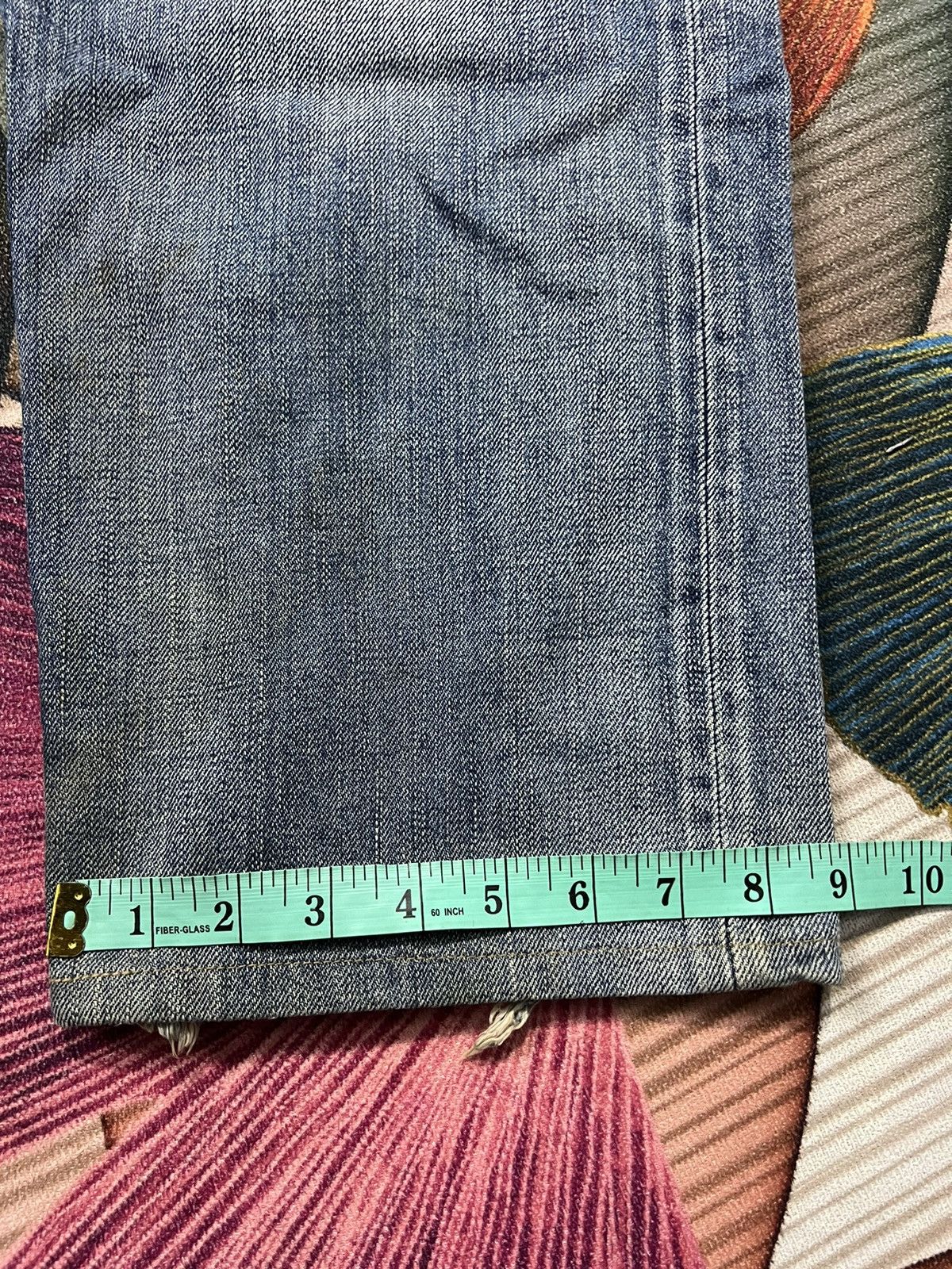 Edwin × Japanese Brand VINTAGE EDWIN HALF SELVEDGE DISTRESSED JEANS Size US 34 / EU 50 - 21 Thumbnail