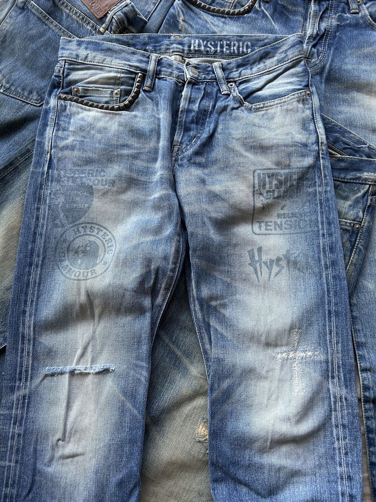 Hysteric Glamour × Japanese Brand Vintage Hysteric Glamour Selvedge disteressed denim🔥 Size US 29 - 2 Thumbnail