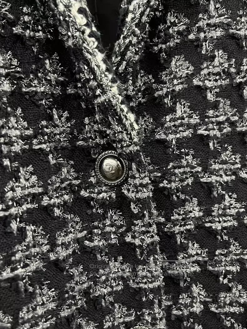 Chanel Chanel Forest series black and silver tweed thousand-bird Size XS / US 0-2 / IT 36-38 - 2 Thumbnail