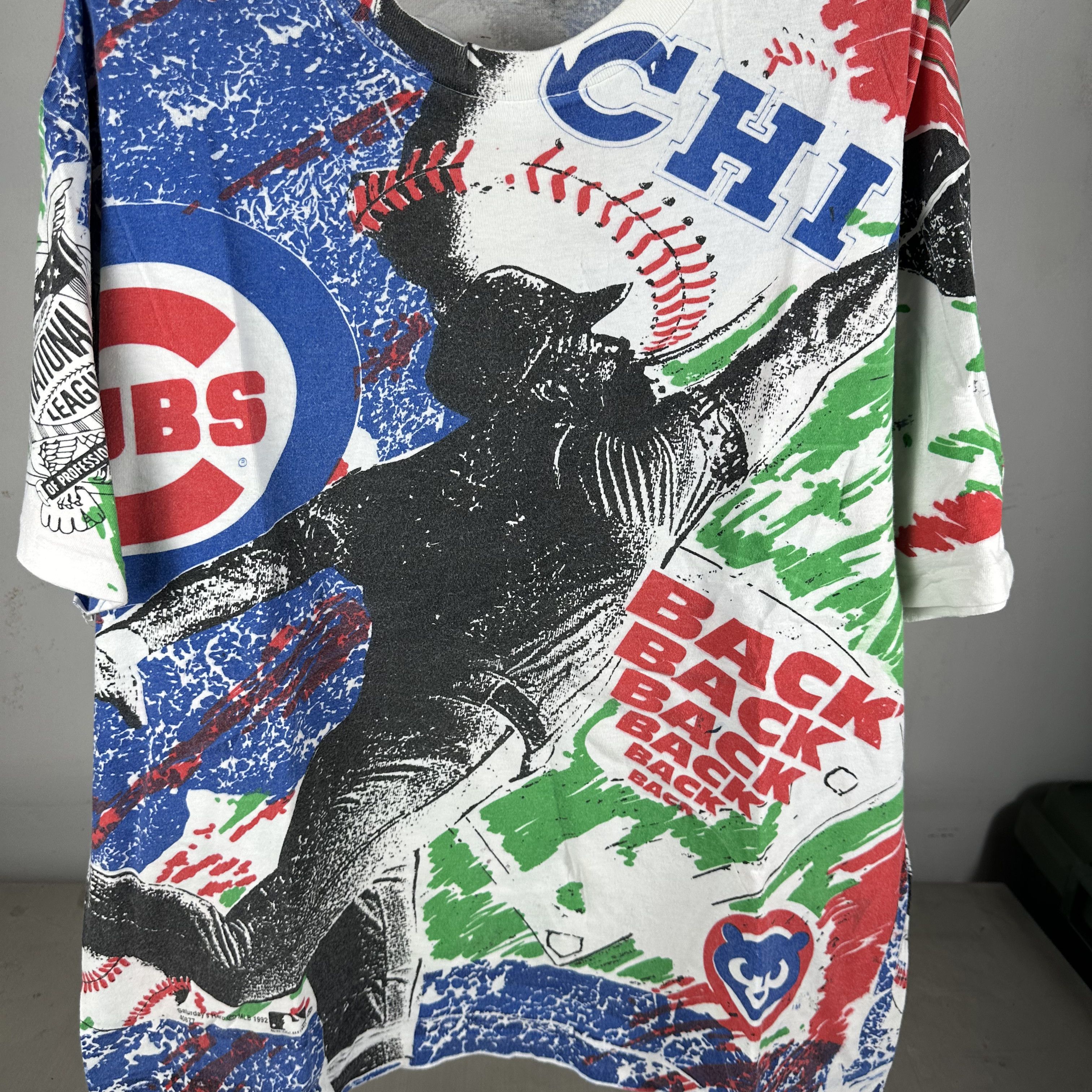 Vintage Vintage 1992 Chicago Cubs Baseball MLB AOP T-Shirt Size US XL / EU 56 / 4 - 2 Thumbnail
