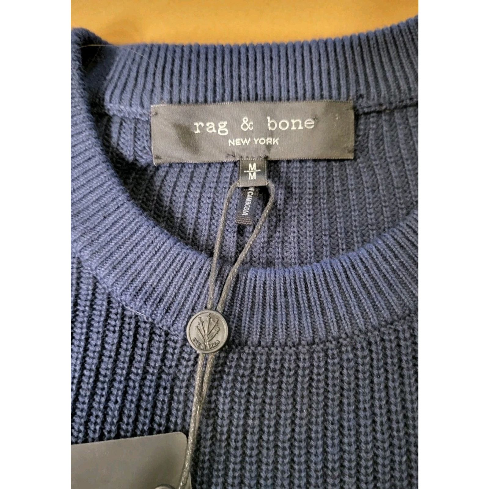 Rag & Bone Rag & Bone M Men’s Navy Curtis Cotton Crew Neck Sweater $278 Size US M / EU 48-50 / 2 - 8 Thumbnail