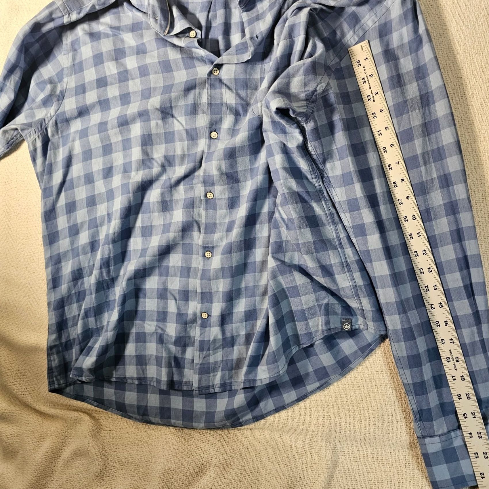 Peter Millar Peter Millar Shirt Button-Up XL Blue Check Mens Long Sleeve Casual Vintage No Size US XL / EU 56 / 4 - 7 Thumbnail