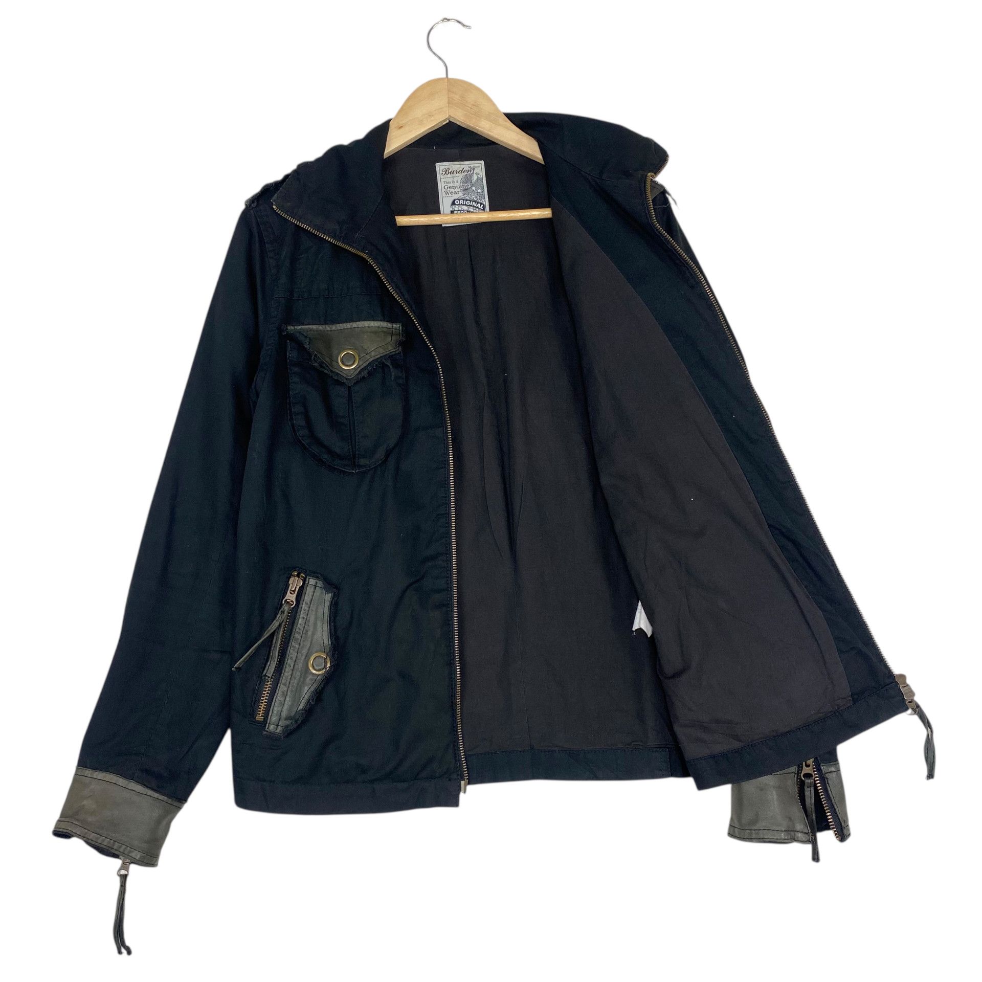 If Six Was Nine 💥BURDEN BIKER ZIPPER JACKET SHEEPSKIN POCKET Size US M / EU 48-50 / 2 - 6 Thumbnail