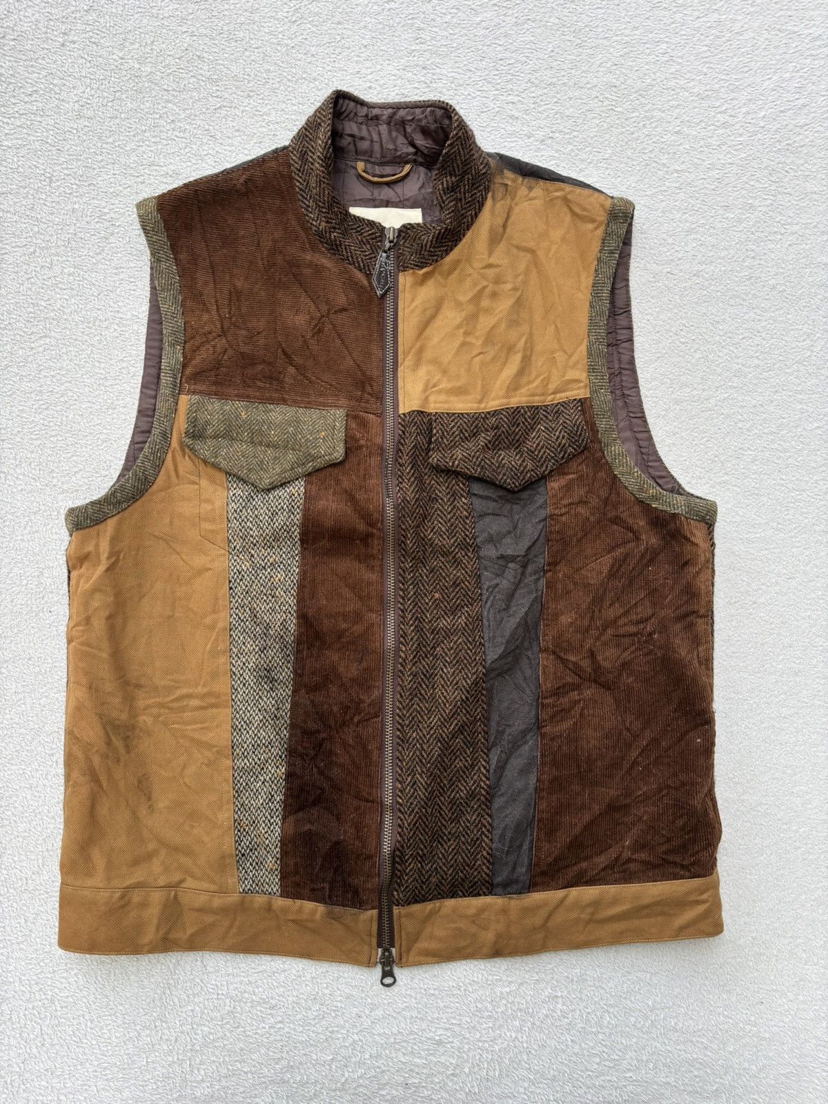 Harris Tweed Karl Helmut x Harris Tweed Patchwok Vest Size US M / EU 48-50 / 2 - 1 Thumbnail
