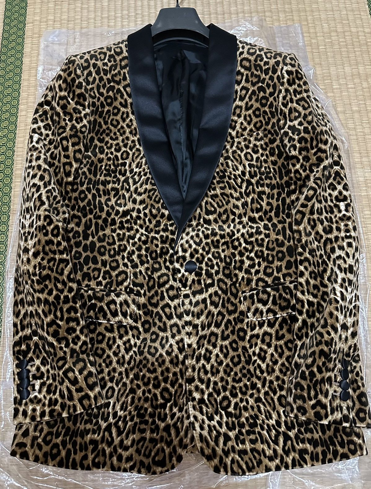 image of Celine Leopard Blazer Tuxedo, Men's (Size 50R)