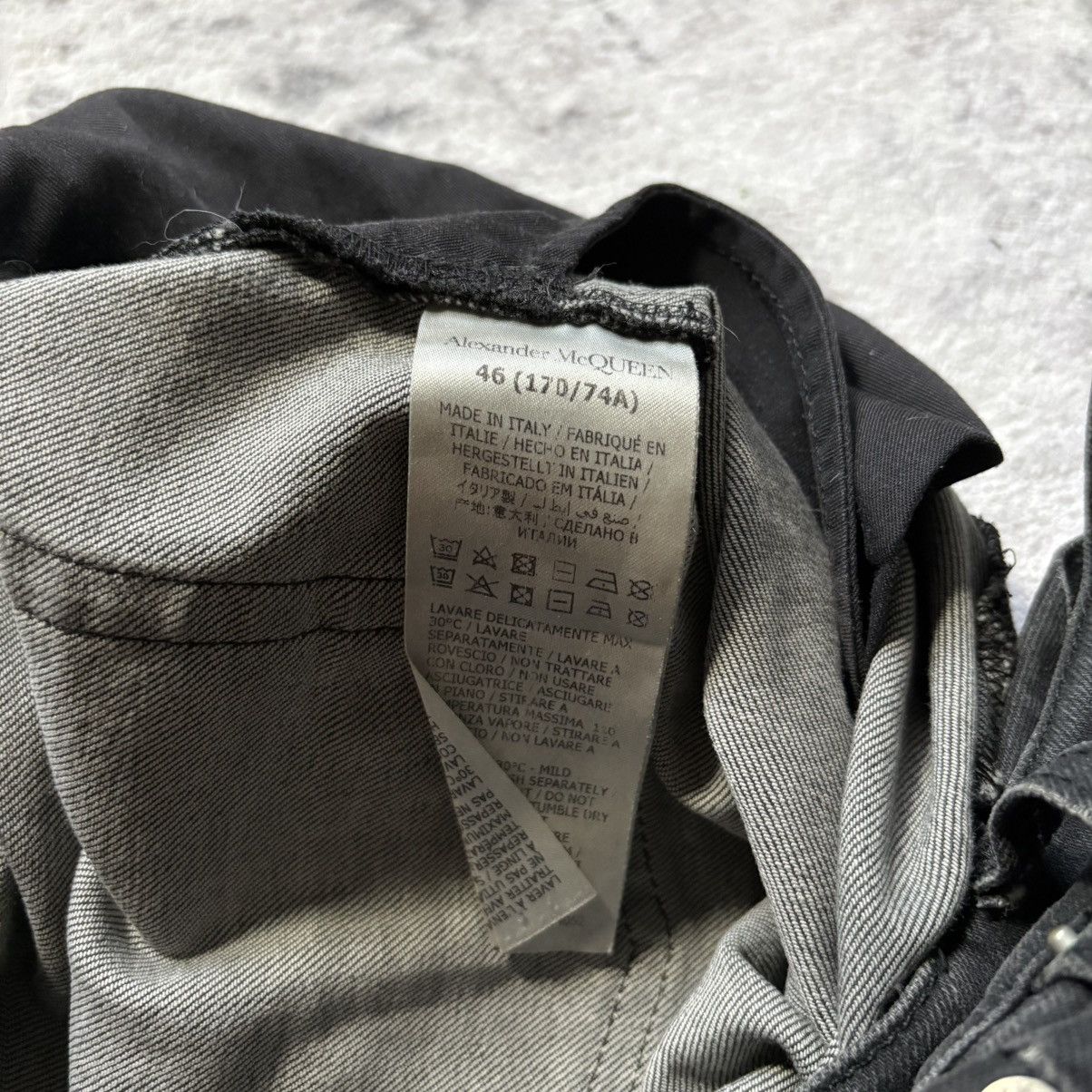 Alexander McQueen Alexander McQueen Studded Logo Branded Skinny Jeans Black Size US 30 / EU 46 - 12 Thumbnail