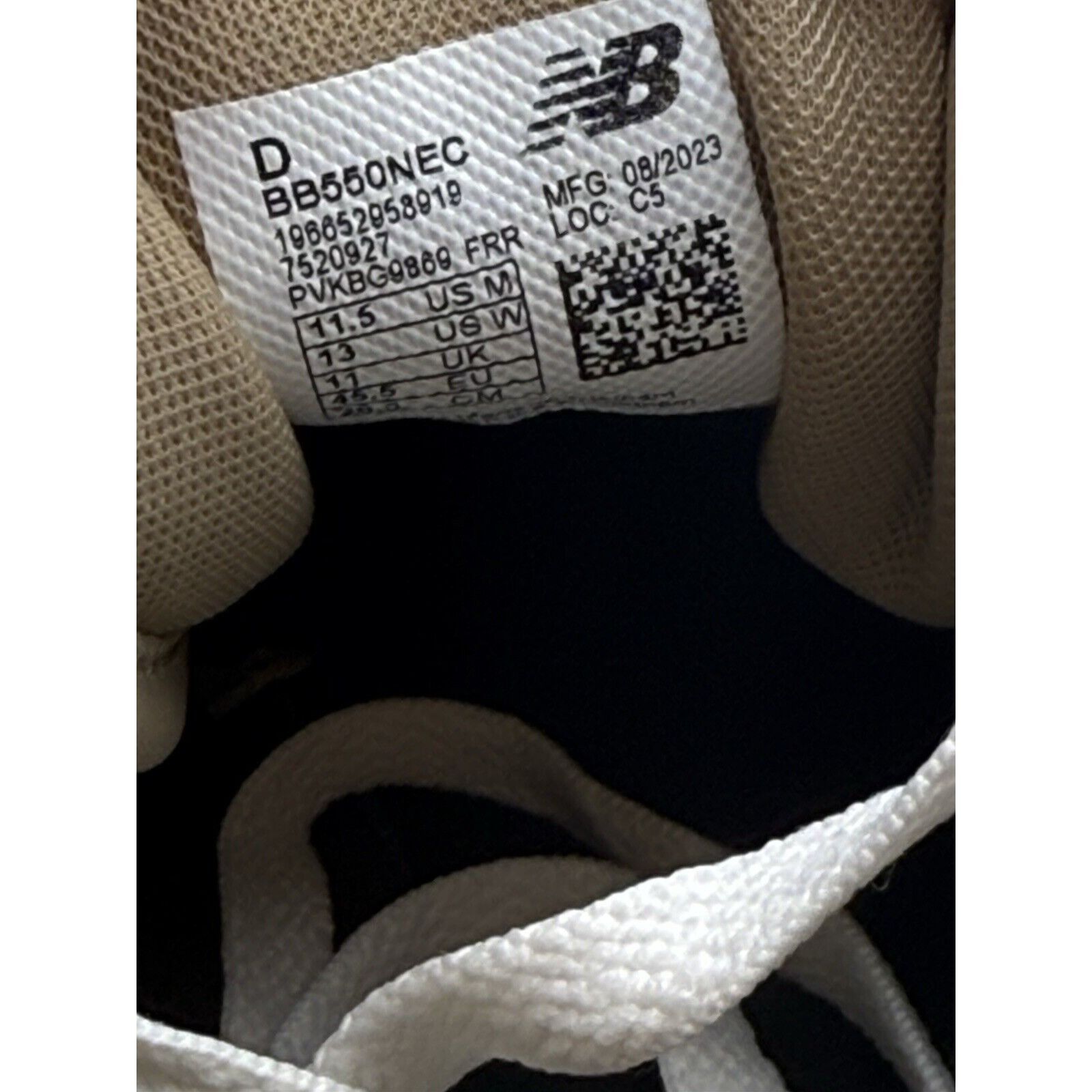 New Balance New Balance 550 White And Beige Mens Size 11.5 Size US 11.5 / EU 44-45 - 7 Thumbnail