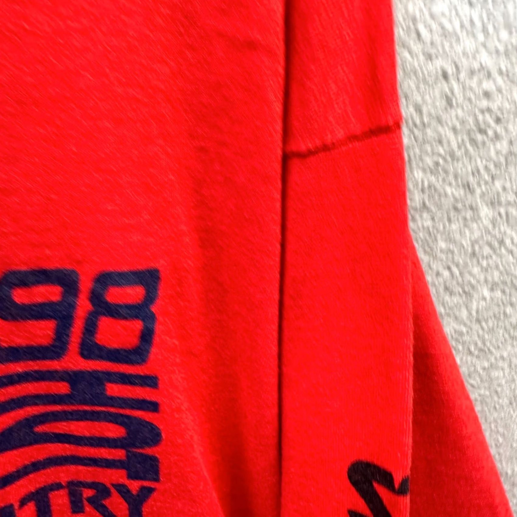Fruit Of The Loom VINTAGE Fruit of the Loom Shirt Mens XL Red Single Stitch Country 80s Size US XL / EU 56 / 4 - 4 Thumbnail