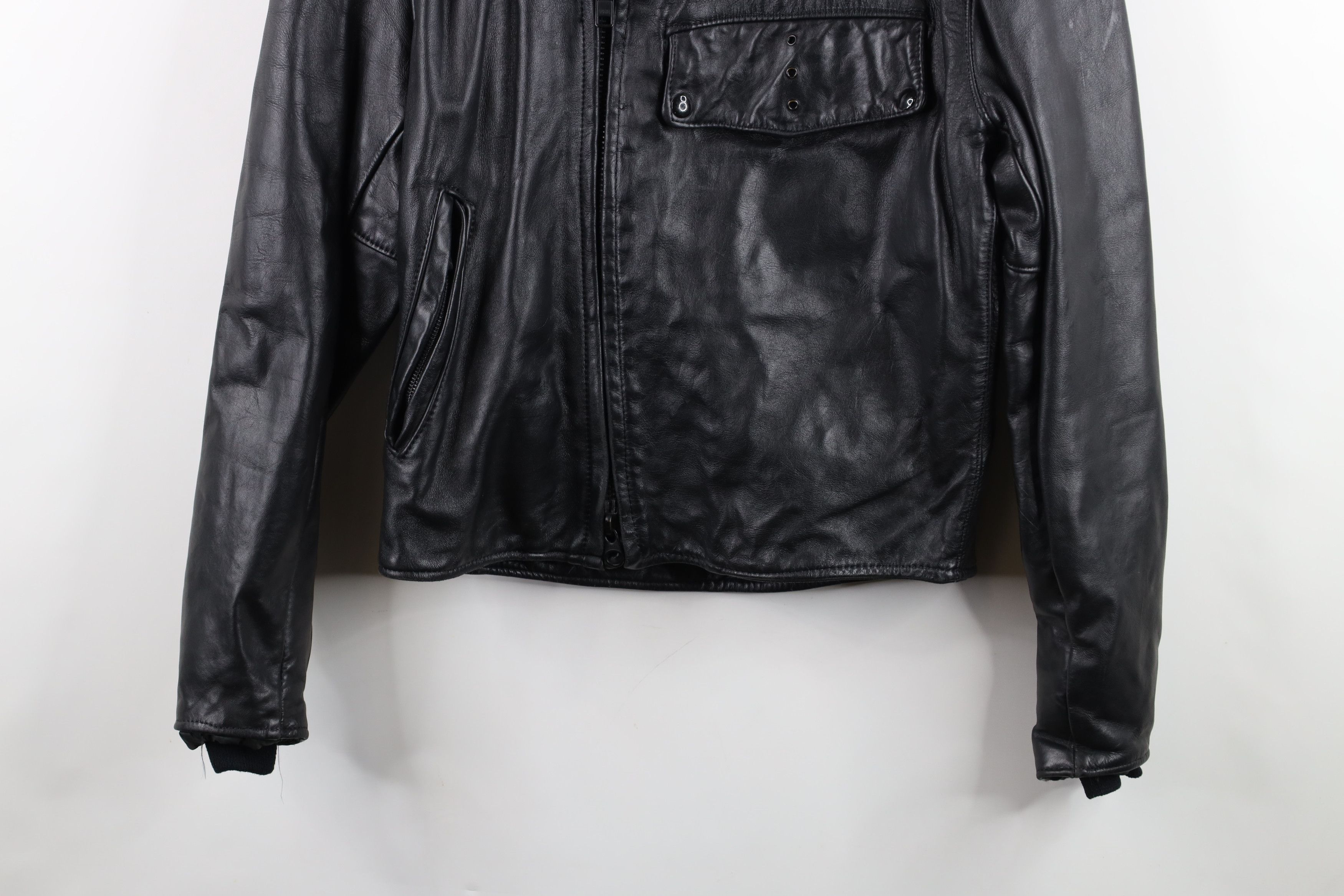 Vintage Vintage 70s 80s Detroit Police Leather Motorcycle Jacket USA Size US XL / EU 56 / 4 - 3 Thumbnail