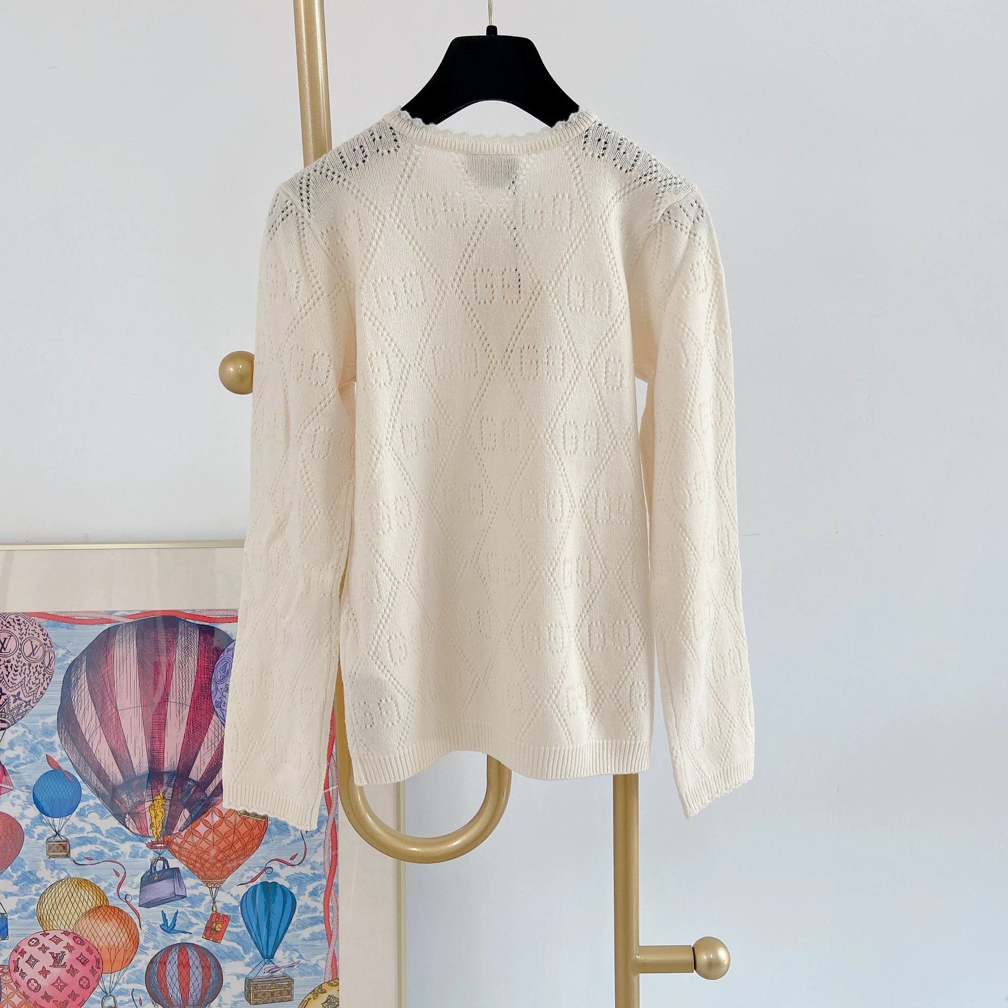 Gucci Gucci Beige Double G Logo Knit Cardigan Size 12Y With Tags Size XS / US 0-2 / IT 36-38 - 3 Thumbnail