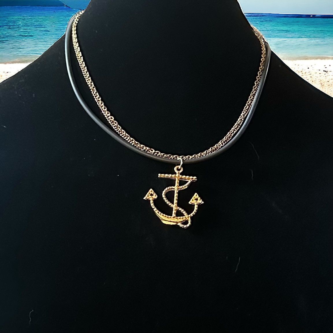 Other Multi strand layered anchor pendant necklace Size ONE SIZE - 1 Thumbnail