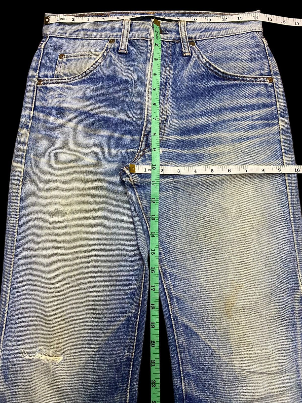 Big John Vintage Big John Mud Wash Distressed Loose Jeans Size US 29 - 13 Thumbnail