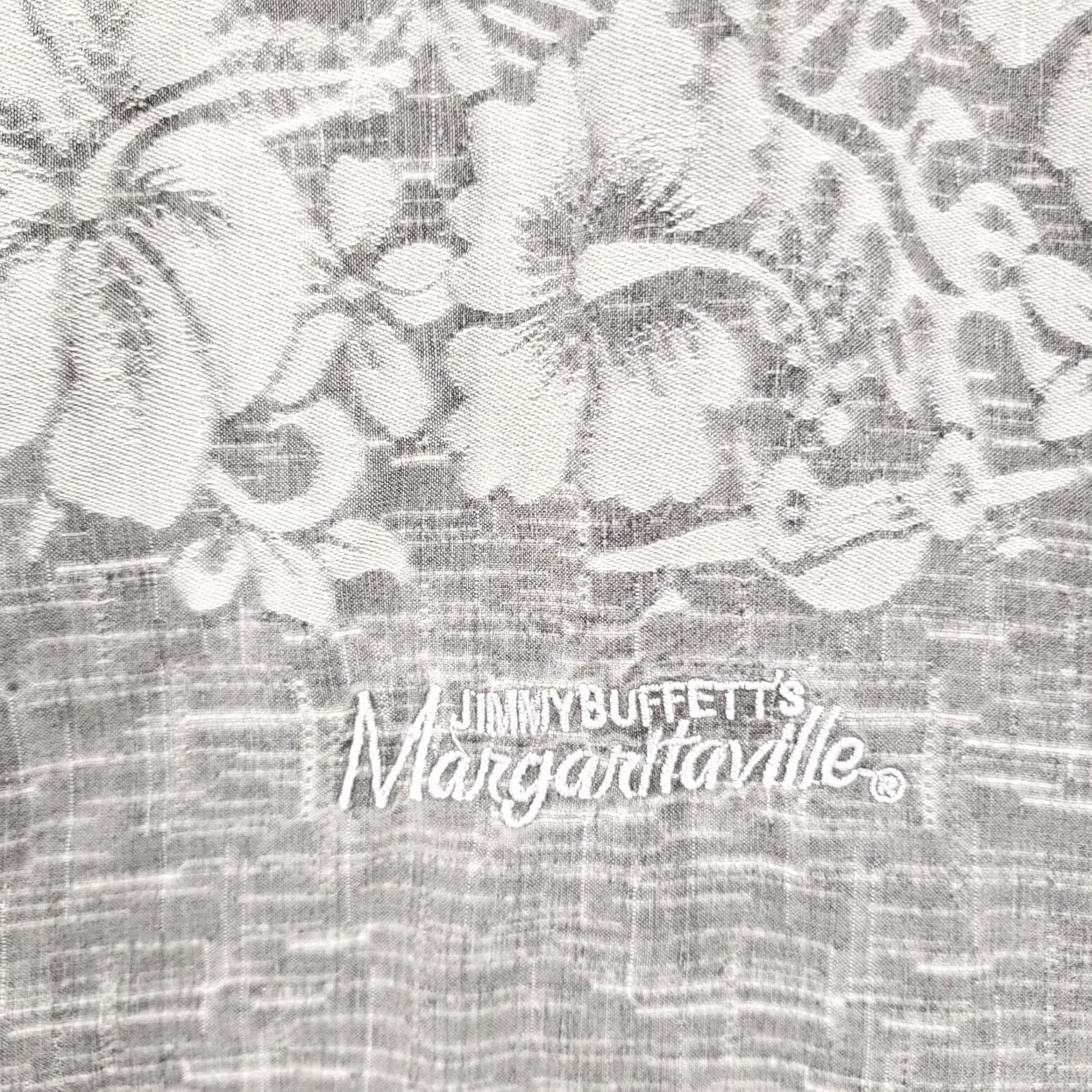 Vintage Margaritavilla Jimmy Buffett Shirt Mens Large L Gray Silk Button Up Short Sleeve Size US L / EU 52-54 / 3 - 4 Thumbnail