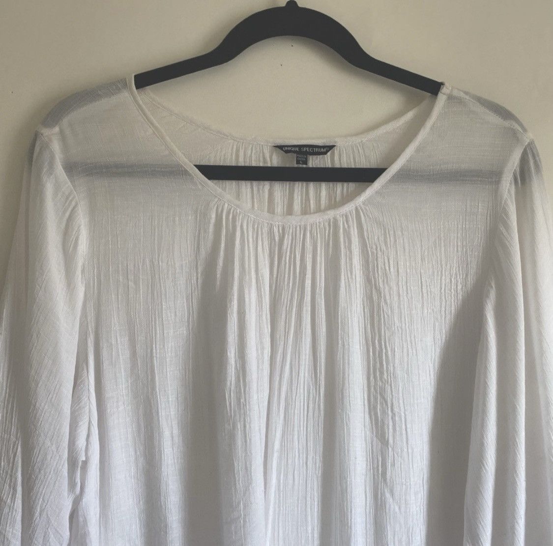 Other UNIQUE SPECTRUM WHITE BOHO EYELET FRINGED TOP SHIRT Size L / US 10 / IT 46 - 2 Thumbnail