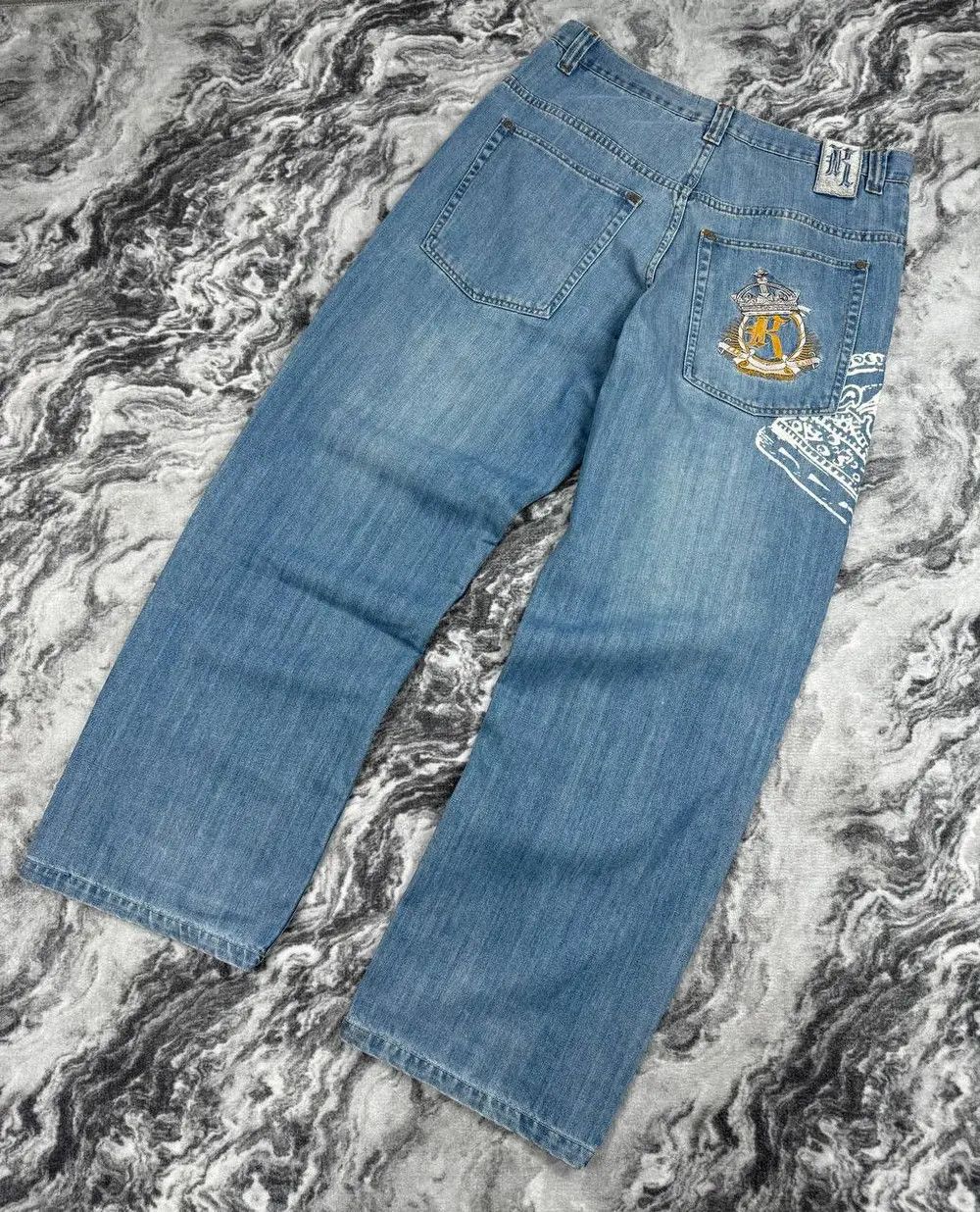 Karl Kani Vintage Karl Kani Denim Baggy Jeans 90s Big Logo Y2K Size US 38 / EU 54 - 1 Thumbnail