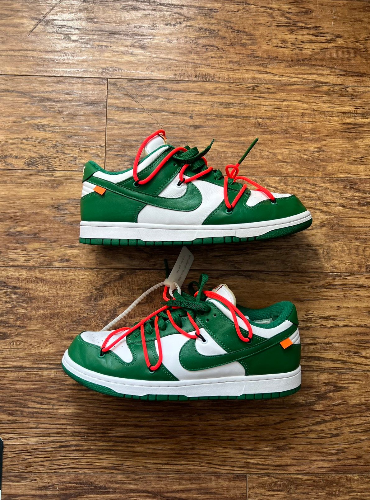 Pre-owned Nike X Off White Off-white X Dunk Low ‘pine Green' Shoes