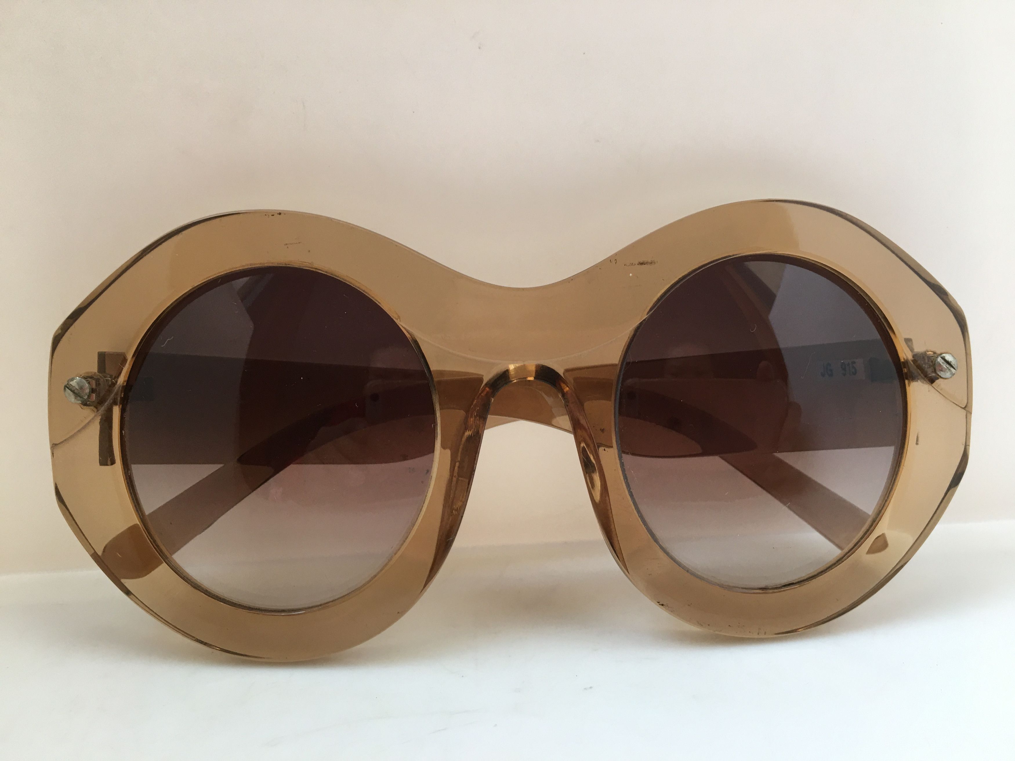 Vintage Vintage Handmade Oversize Round Sunglasses Diva Girls Size ONE SIZE - 6 Thumbnail