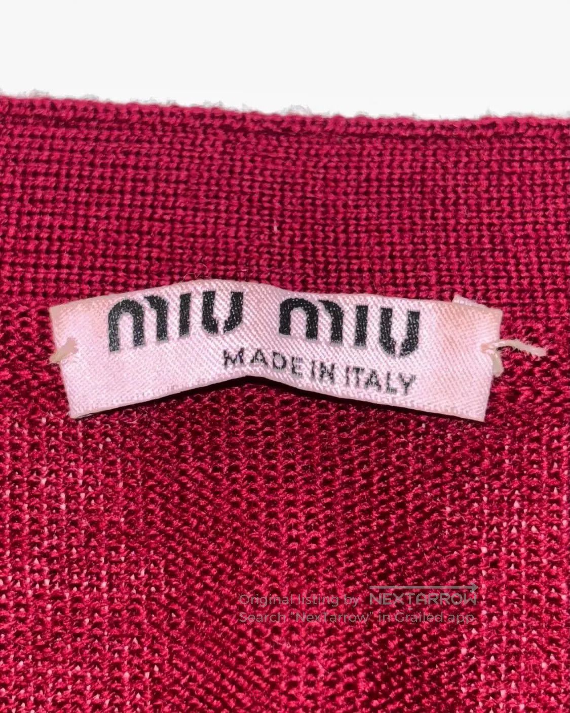 Miu Miu Miu Miu Vintage Bordeaux Red Knit. Size S / US 4 / IT 40 - 4 Thumbnail