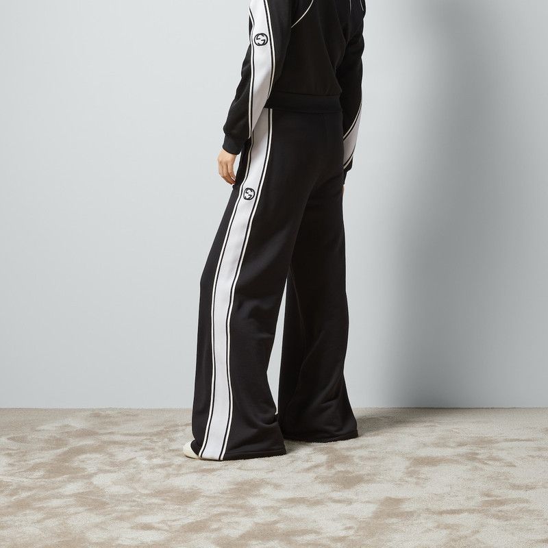 Gucci o1la5ras0526 Cotton Jersey Jogging Pants in Black/White Size 32" / US 10 / IT 46 - 6 Thumbnail