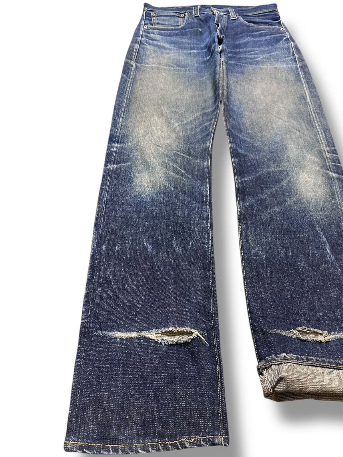 Levi's Vintage Clothing Vintage Levi’s 501XX Selvedge Big E Mudwash Whiskers Denim Size US 30 / EU 46 - 3 Thumbnail