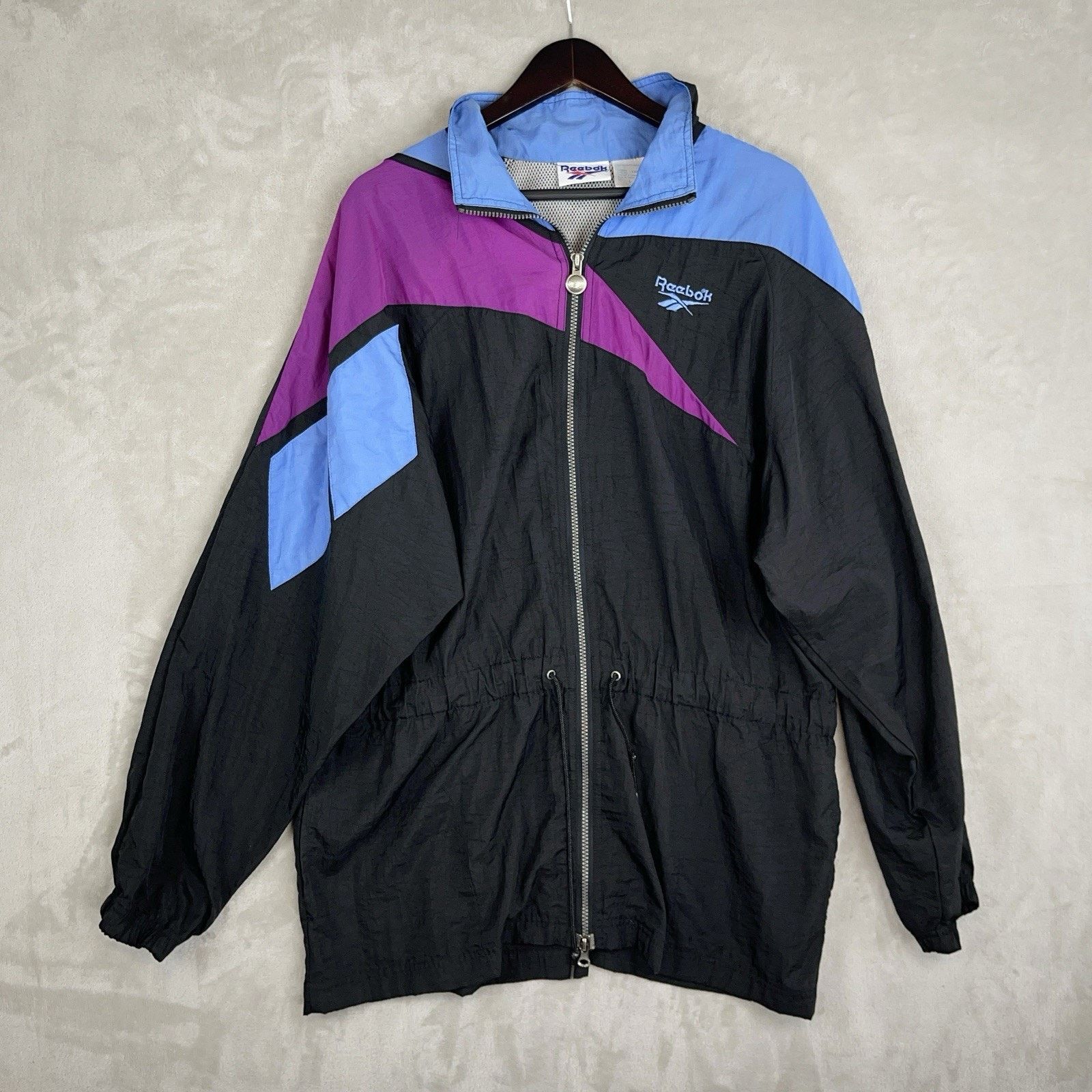 Reebok Vintage 90s Reebok Windbreaker Jacket Large Vector Logo Size US L / EU 52-54 / 3 - 1 Thumbnail