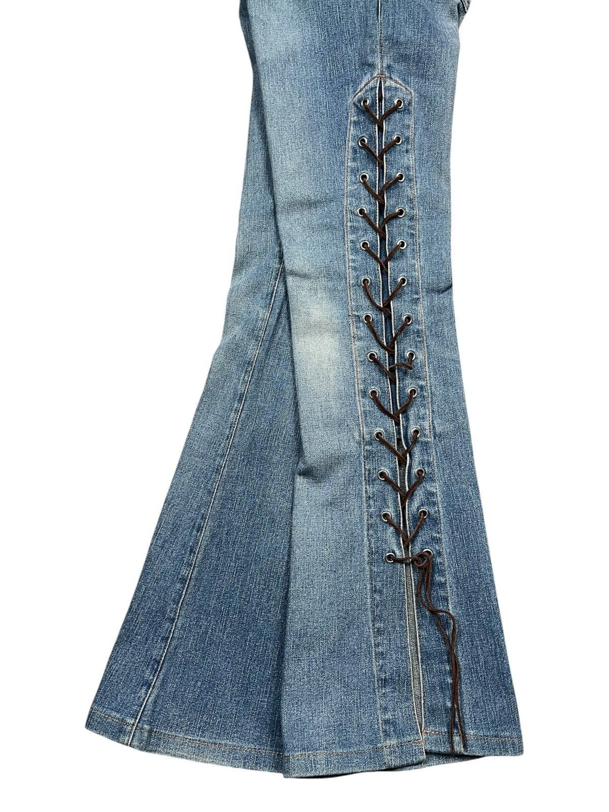 Japanese Brand Flare Denim Pants Lanc Up Size US 27 - 4 Thumbnail