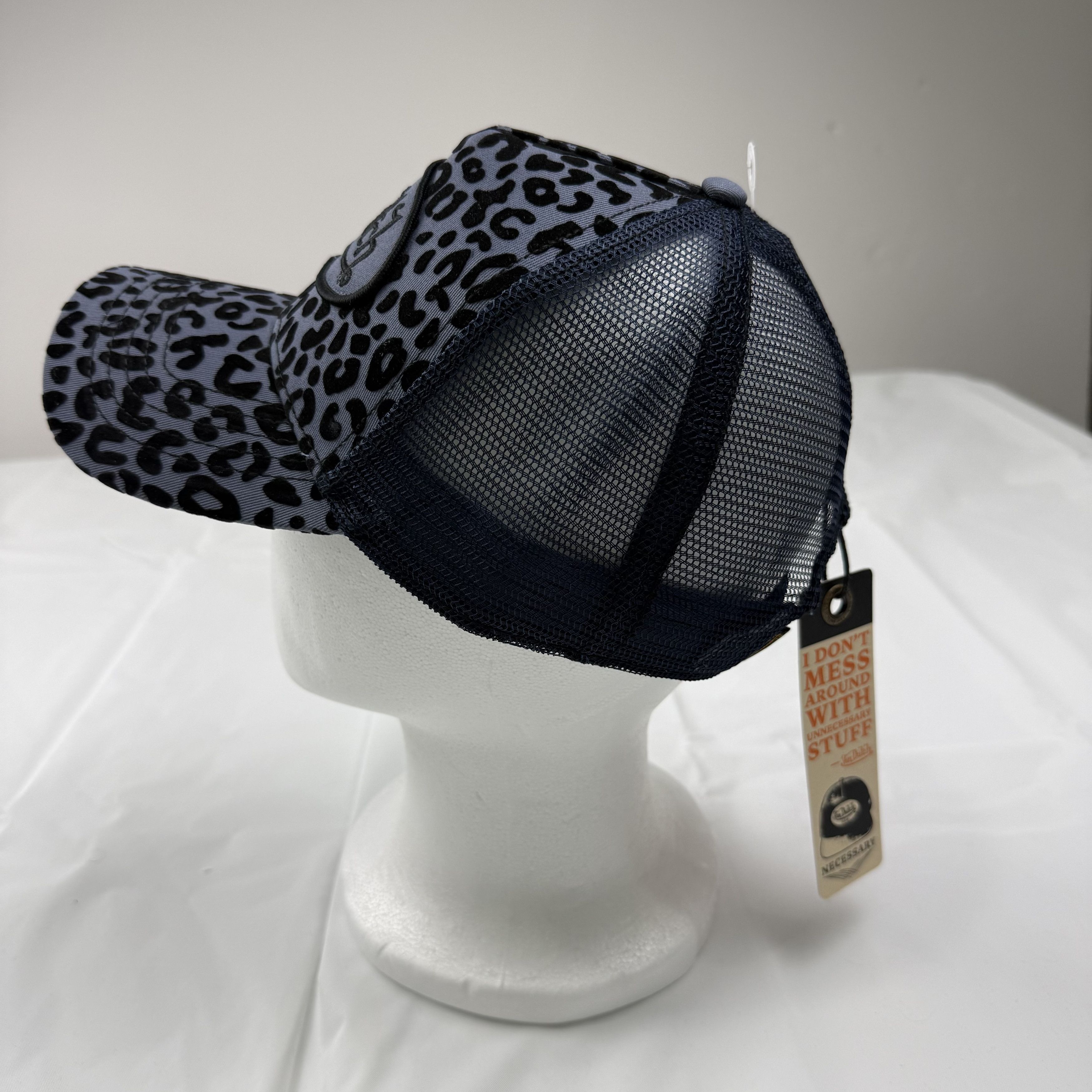 Von Dutch Von Dutch Grey Black Leopard Print Trucker Hat Snapback Size ONE SIZE - 5 Thumbnail