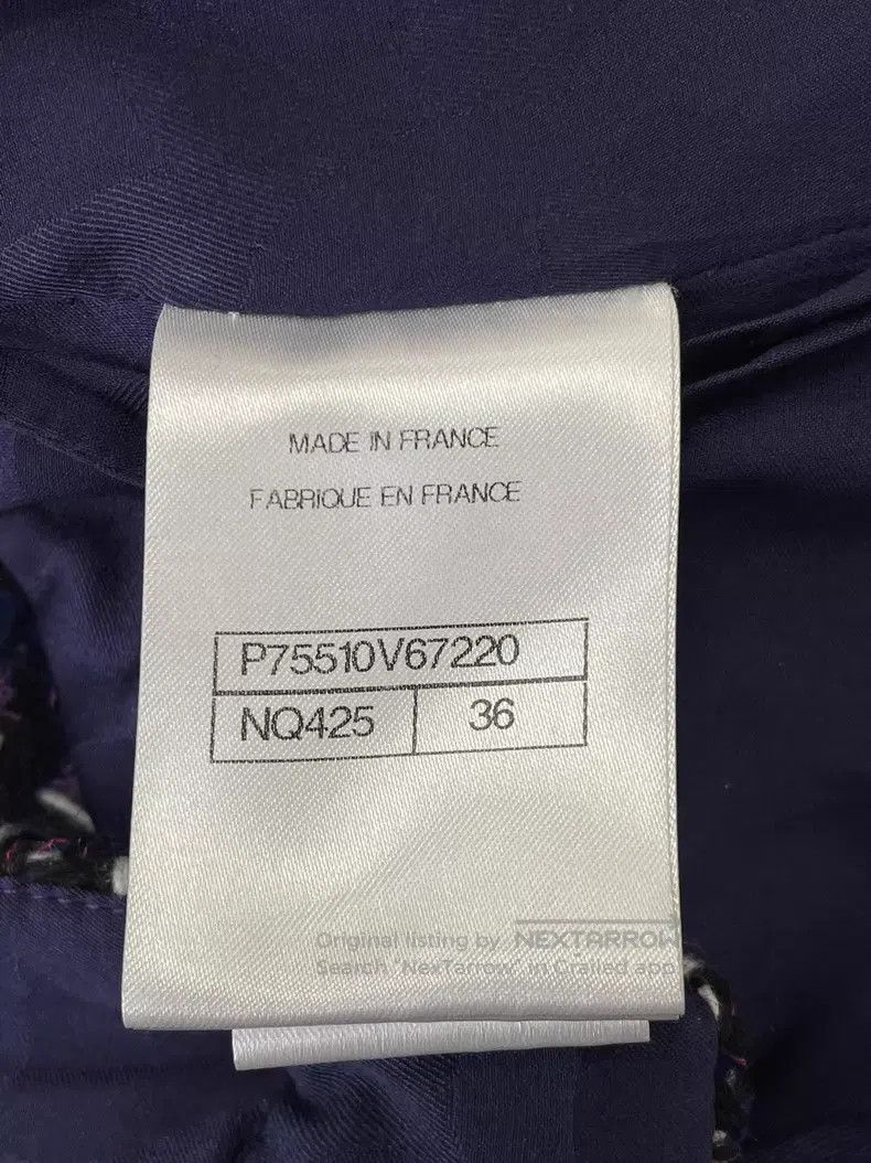 Chanel Chanel Blue color-blocked tweed braided backless dress Size XS / US 0-2 / IT 36-38 - 5 Thumbnail