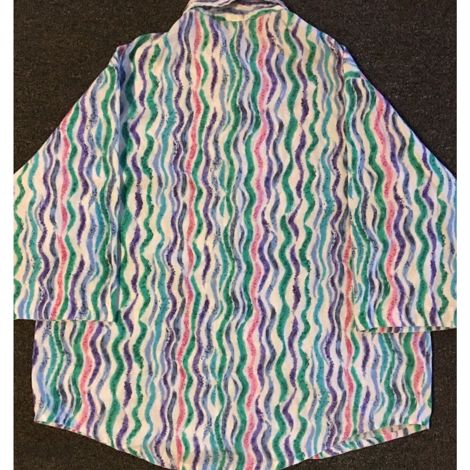 Gotcha Vtg 90s Abstract Art All Over Print Button-Up Shirt XL Women White Aztec Gotcha Vaporwave Surf 80s Size XL / US 12-14 / IT 48-50 - 2 Thumbnail