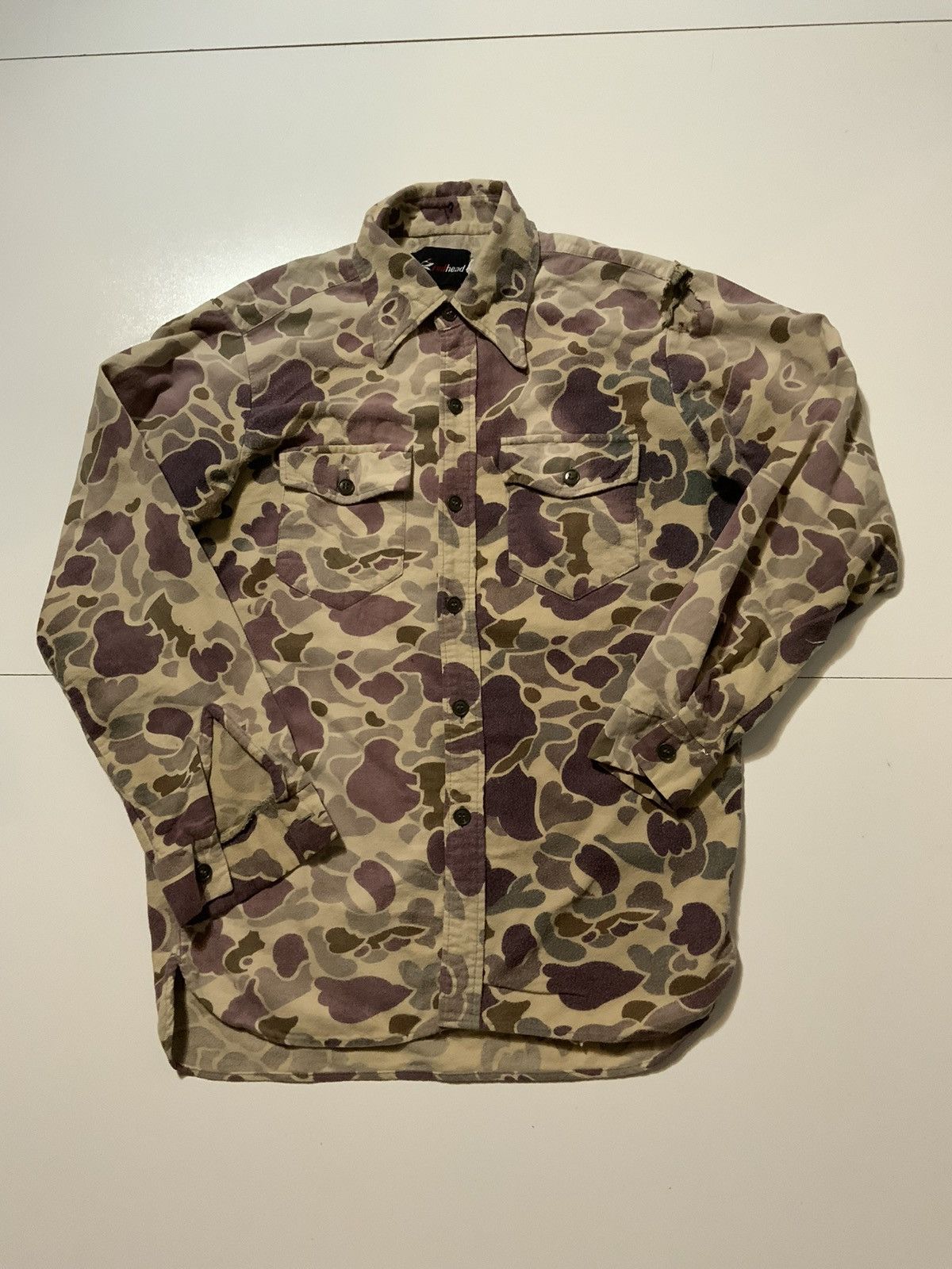 Redhead × Vintage Vintage RedHead Camo Frogskin Flannel Button Shirt Size US S / EU 44-46 / 1 - 1 Thumbnail
