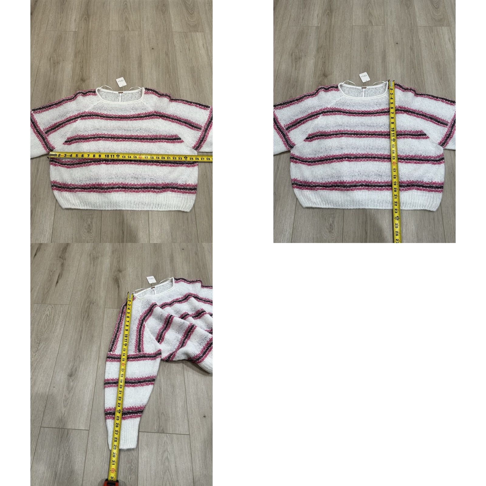 Free People Free People Sweater Small Multicolor Striped Alpaca Blend Boat Neck Dolman Sleeve Pullover Women Size S / US 4 / IT 40 - 9 Thumbnail