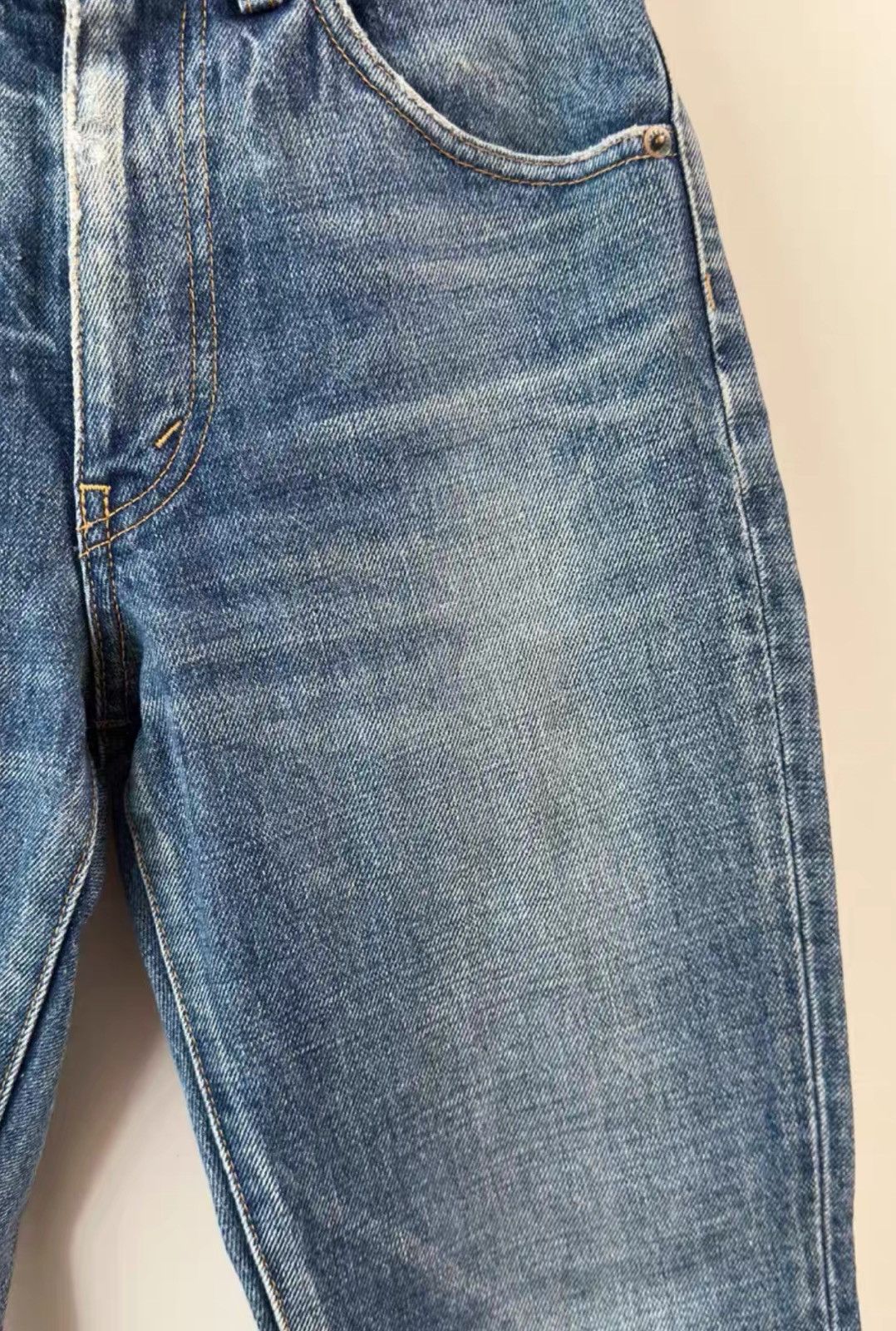 Celine Celine Women’s Blue Washed Micro Flare Jeans Sz.25 Size 25" / US 0 / IT 36 - 3 Thumbnail