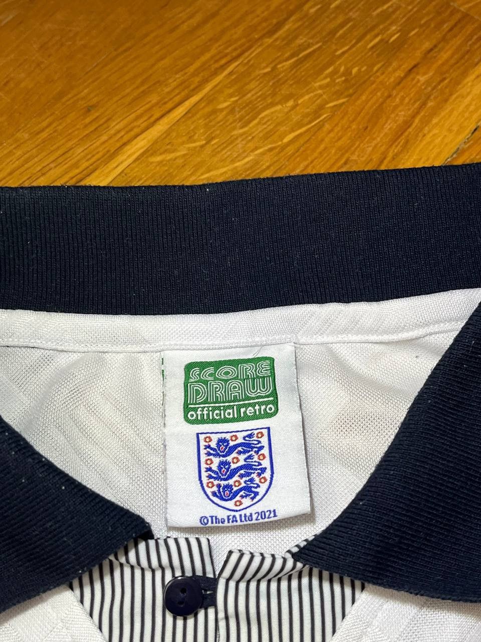 Vintage Score Draw soccer jersey England national team tee Size US XXL / EU 58 / 5 - 4 Thumbnail