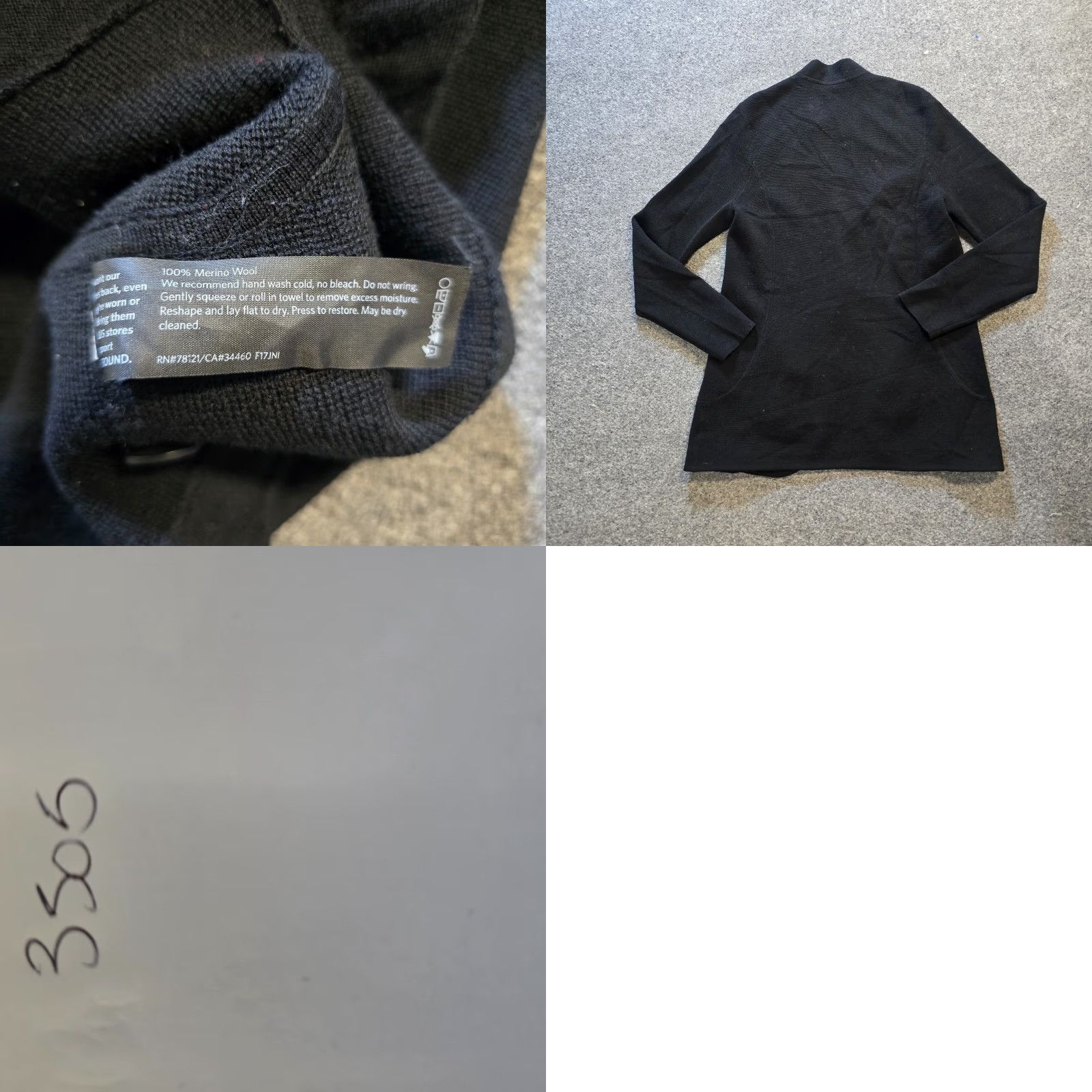 Eileen Fisher Eileen Fisher Cardigan Womens Small Black Merino Wool Knit Button V-Neck Long Sleeve Casual Career Capsule Size S / US 4 / IT 40 - 8 Thumbnail
