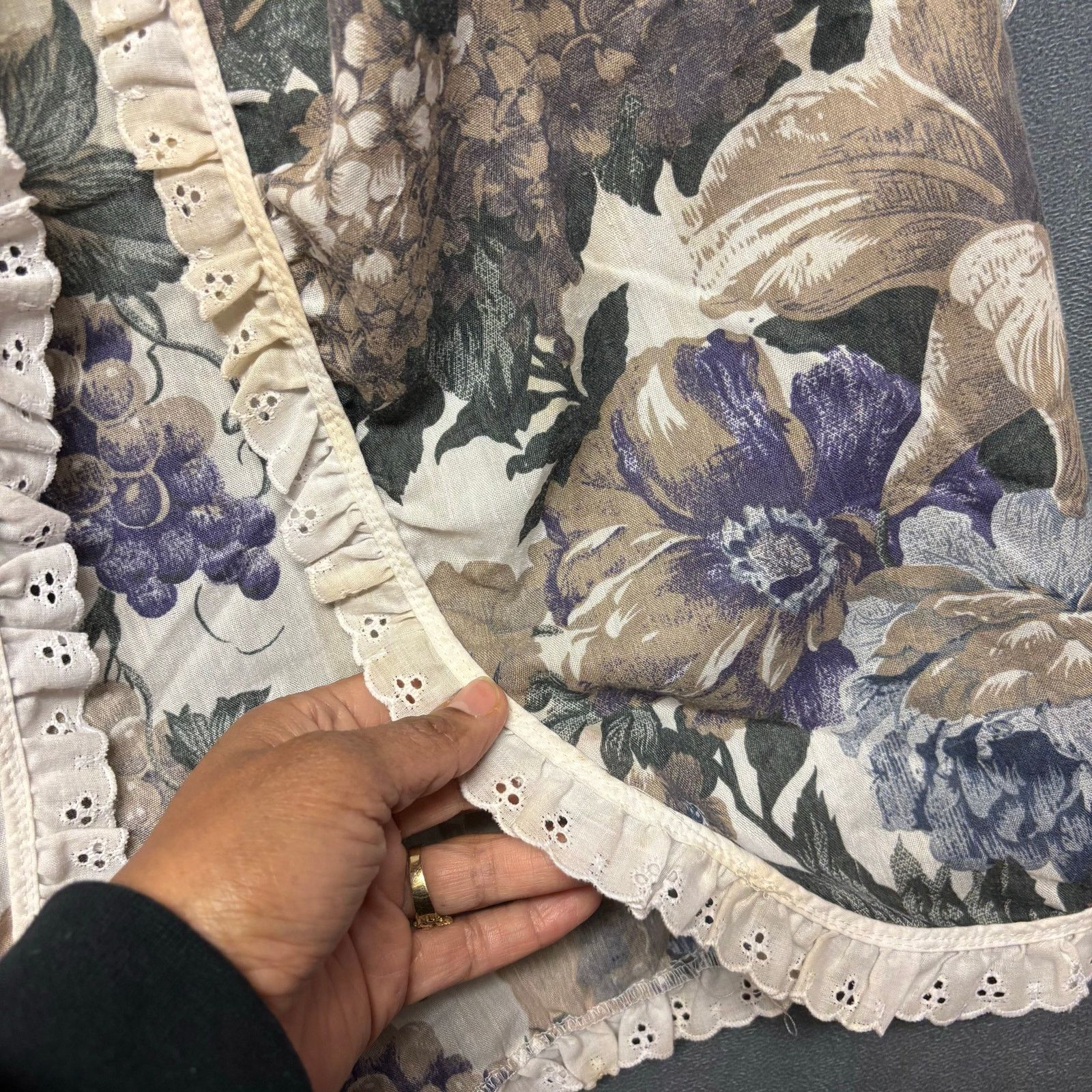 Handmade Handmade Vintage Waist Apron Wrap Cottage Granny Eyelet Lace Size ONE SIZE - 7 Thumbnail