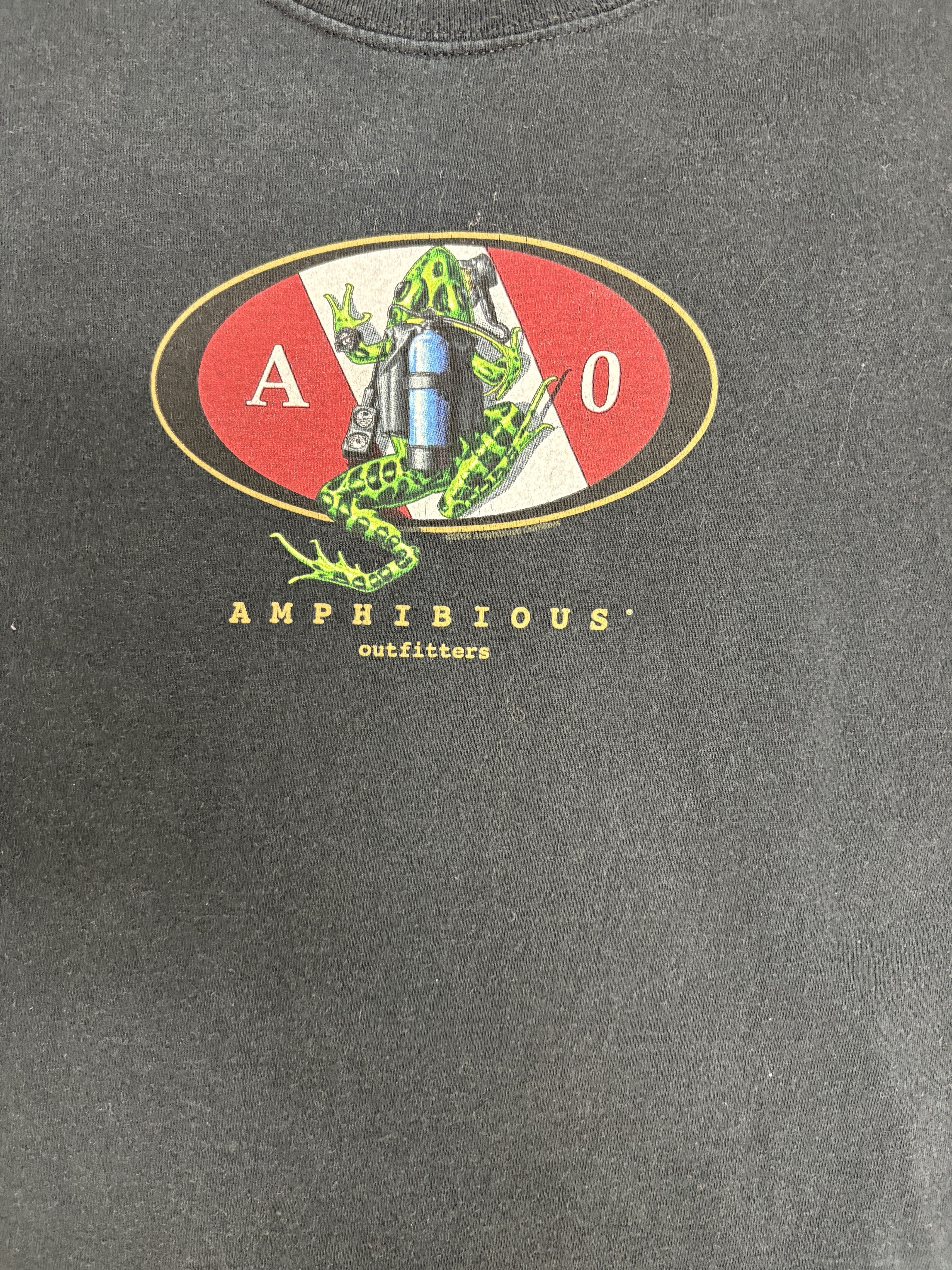 Vintage Amphibious Outfitters Frog Vintage Black T-Shirt Tee Size US M / EU 48-50 / 2 - 2 Thumbnail
