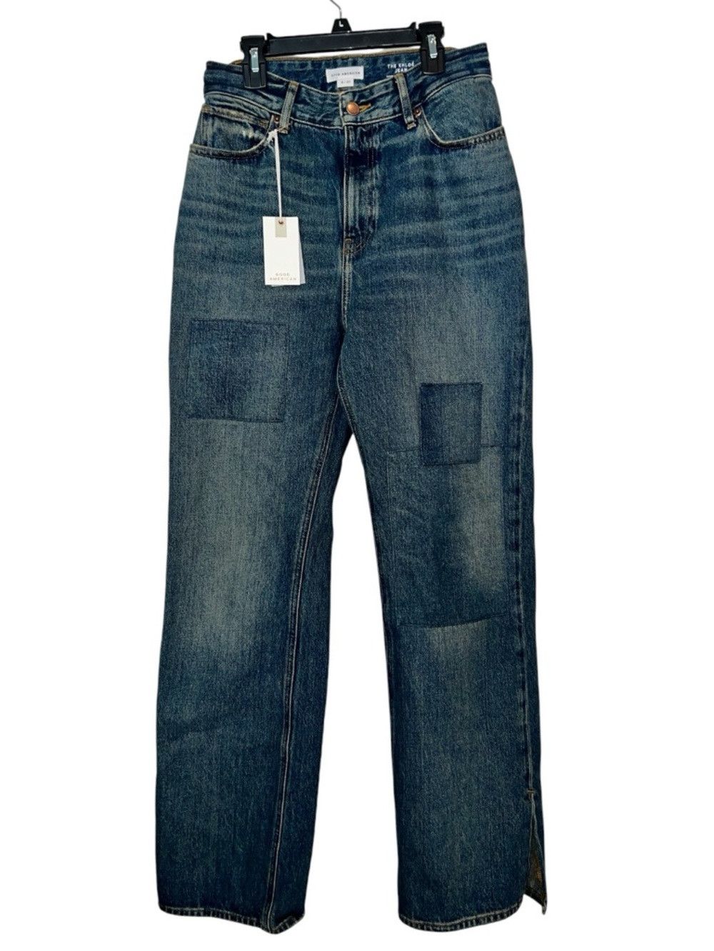 Good American Good American Khloé High Waist Patchwork Straight Leg Jeans Size 27" / US 4 / IT 40 - 3 Thumbnail