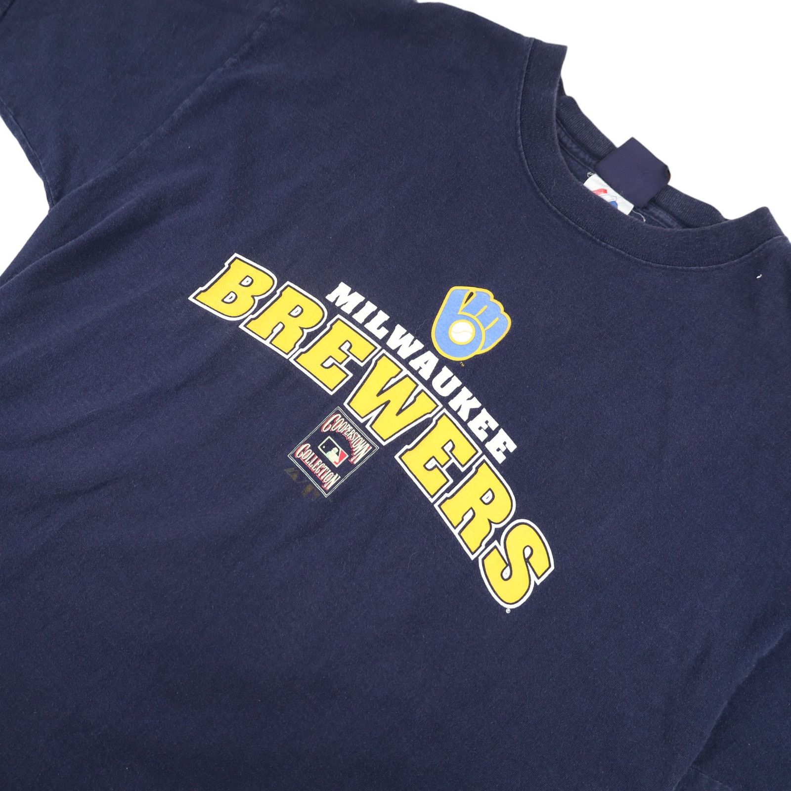 MLB × Majestic × Vintage Vintage Majestic Wilwaukee Brewers Graphic T Shirt Size US XL / EU 56 / 4 - 2 Thumbnail