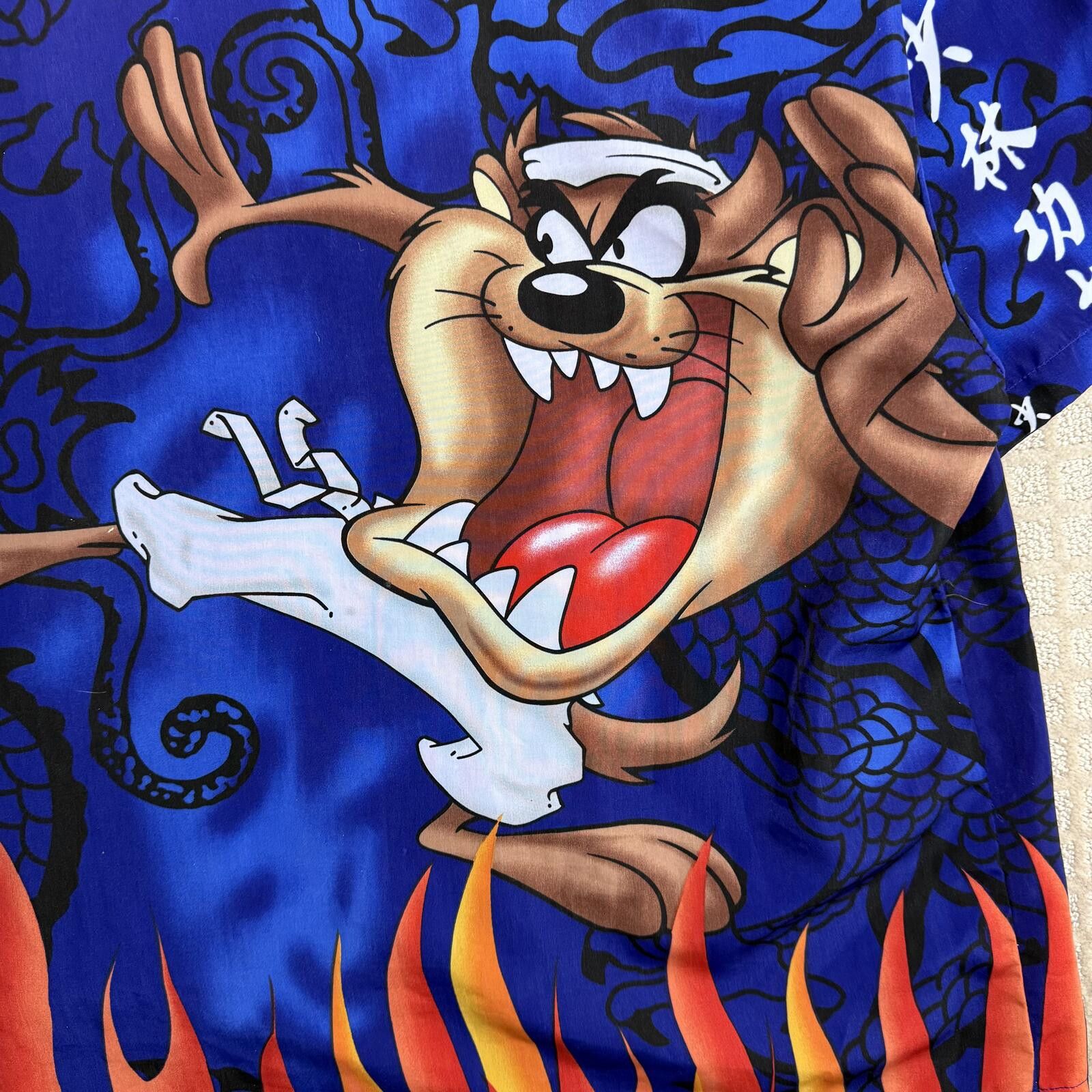 Other vintage looney tunes taz dragon flame button up shirt Size US L / EU 52-54 / 3 - 5 Thumbnail