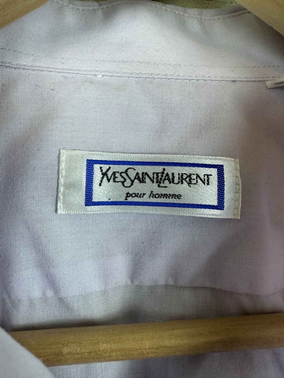 Yves Saint Laurent Vintage white/lavender YSL button up shirt Size US L / EU 52-54 / 3 - 2 Thumbnail