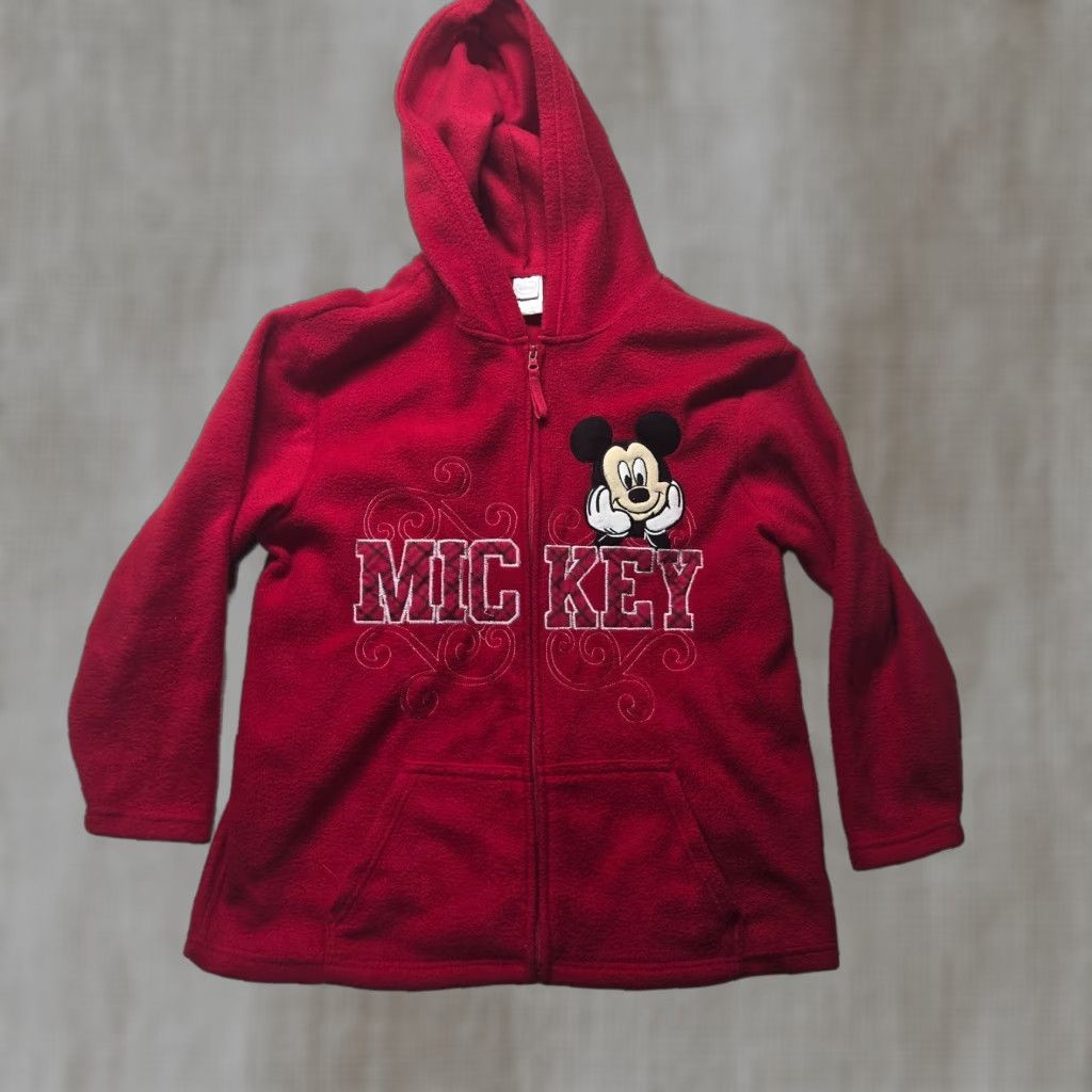 Disney Disney Mickey Mouse Hoodie Full Zip Red Women's 1X 16W Adult Fleece Jacket Size XL / US 12-14 / IT 48-50 - 1 Thumbnail