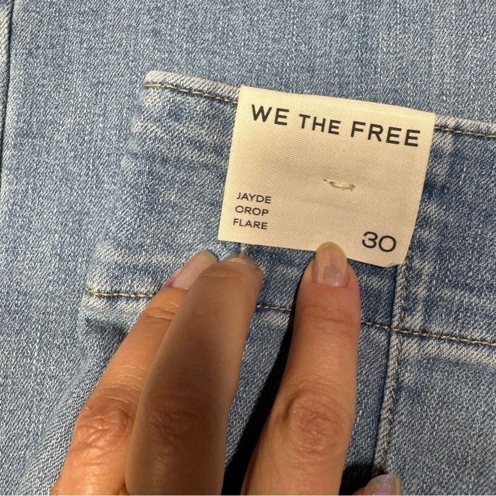 Free People New Free People We The Free Jayde Crop Flare Hayley Blue Je Size 30" / US 8 / IT 44 - 8 Thumbnail